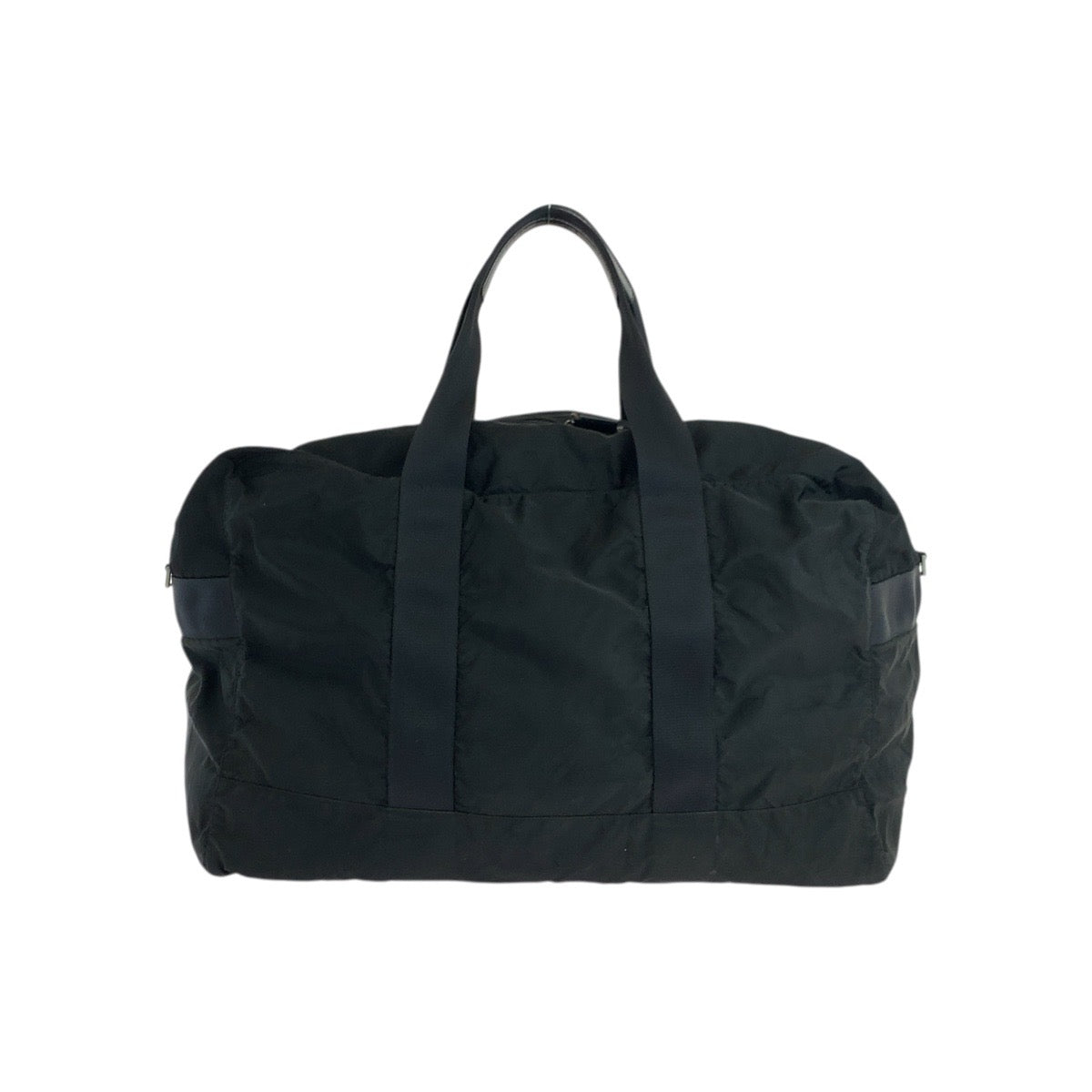 Boston Duffel Bag Silvermetal Test Triangle With Nylon Black Travel Bag