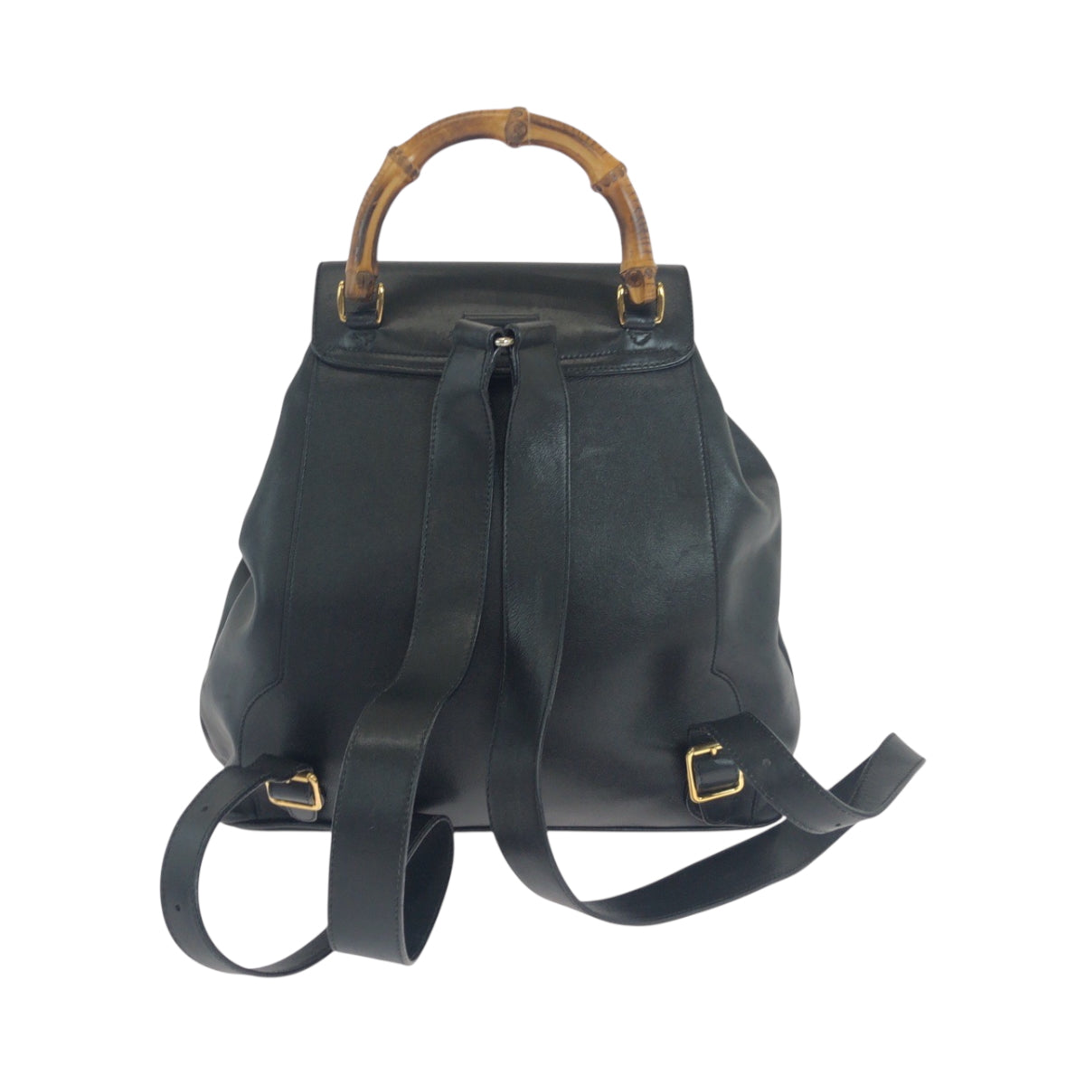 Gucci Backpack 003 GoldMetal Backpack Leather Black