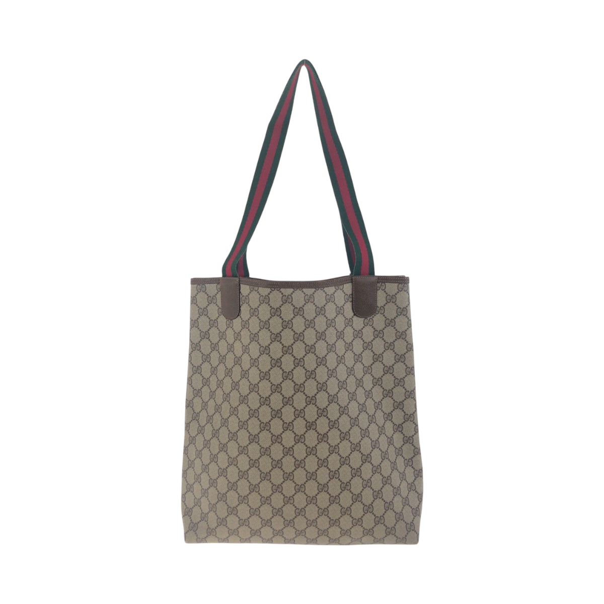 Gucci 40 02 003 GG Supreme Canvas Brown Beige Tote Bag
