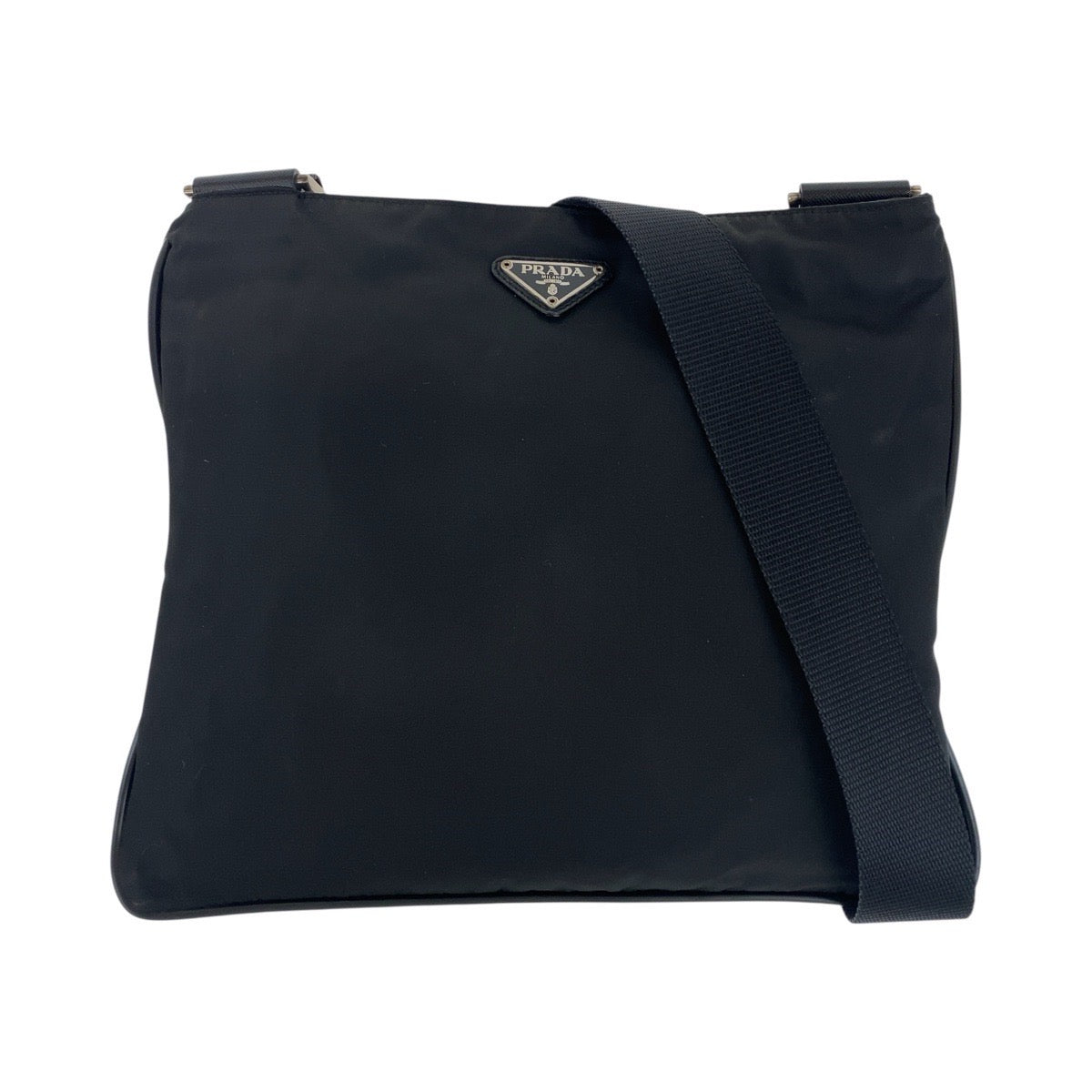 Shoulder Bag , Silvermetal Shoulder Bag Pochette Leather Nylon 4
