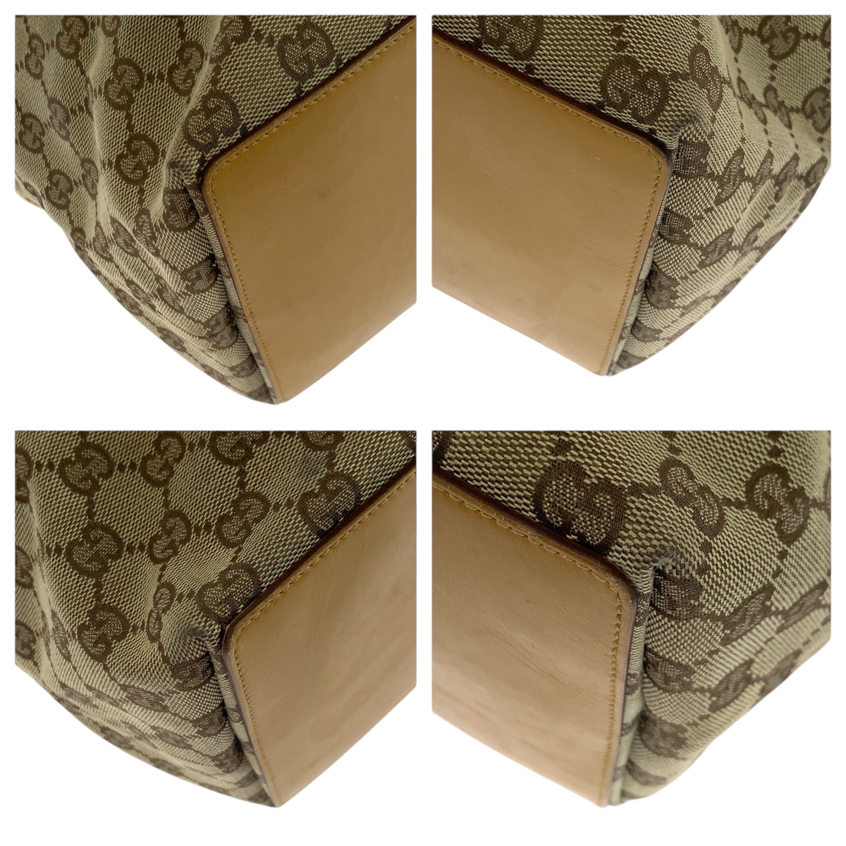 Gucci 002 GG camel Canvas Beige Shoulder Bag