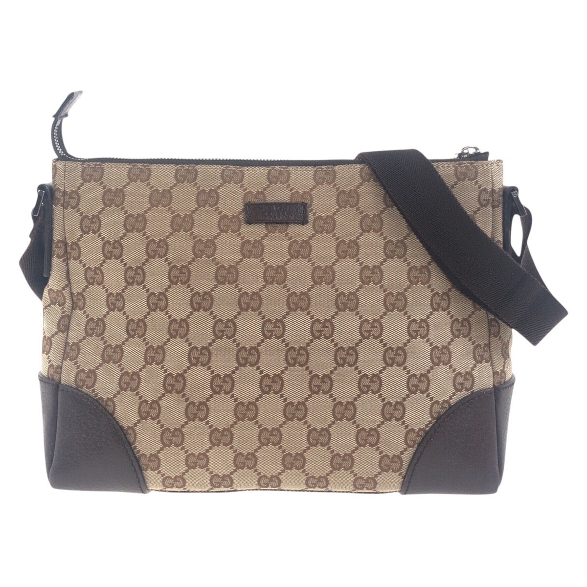 Gucci Shoulder Bag Leather Canvas Bag 2