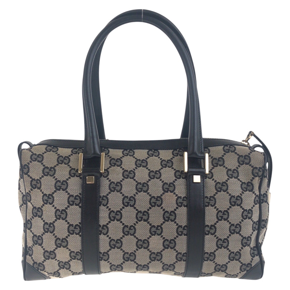 Gucci Gucci Gg Canvas Leather Handbag 8 Travel Bag
