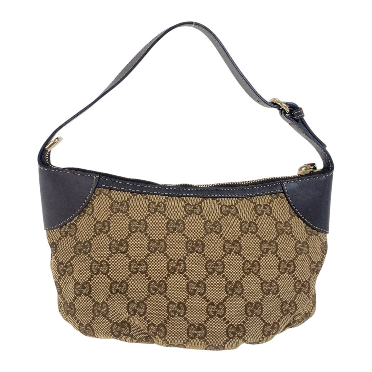 Gucci GG Metal Sherry line Canvas Beige Gold Handbag