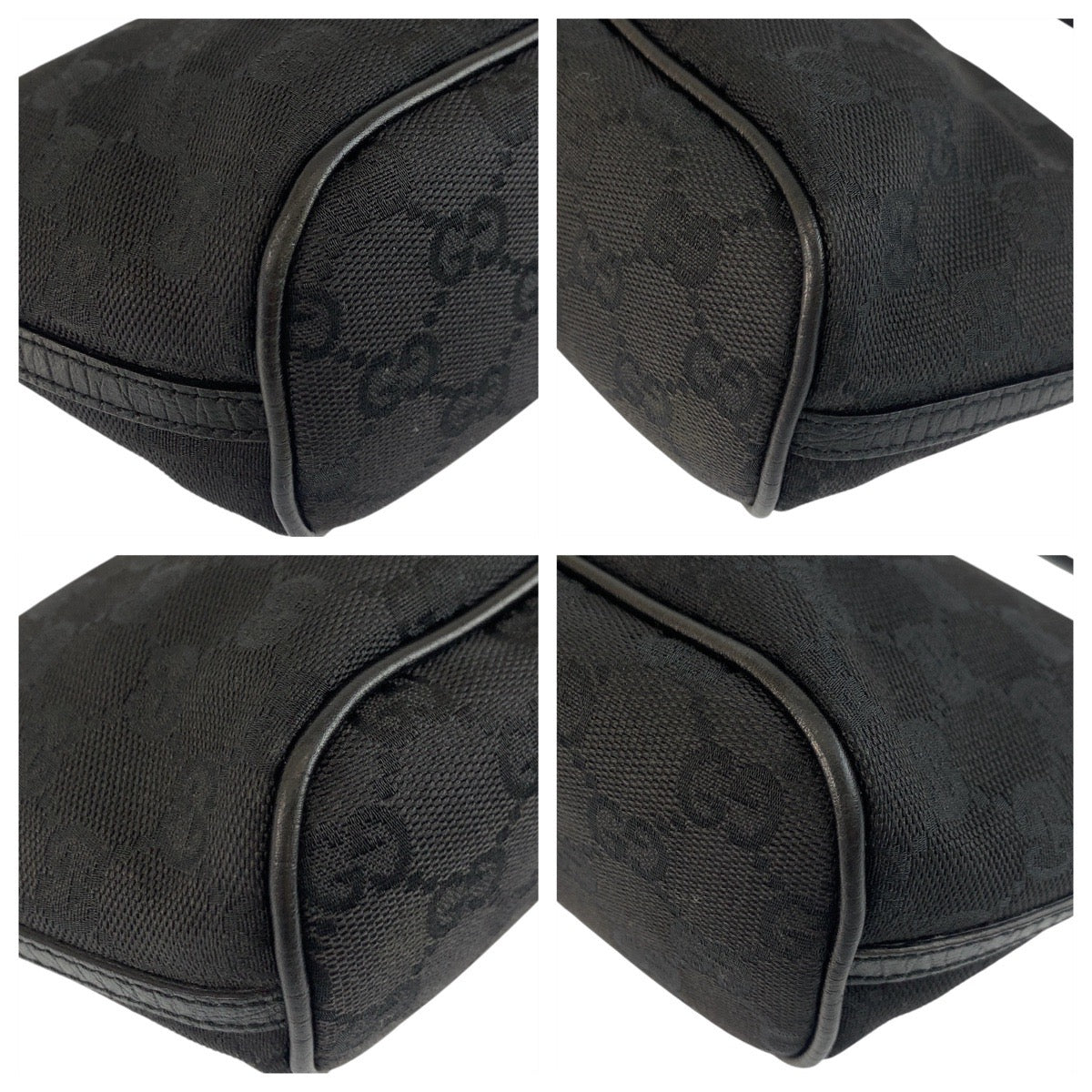 Gucci Gucci Gg Canvas Leather Handbag Travel Bag