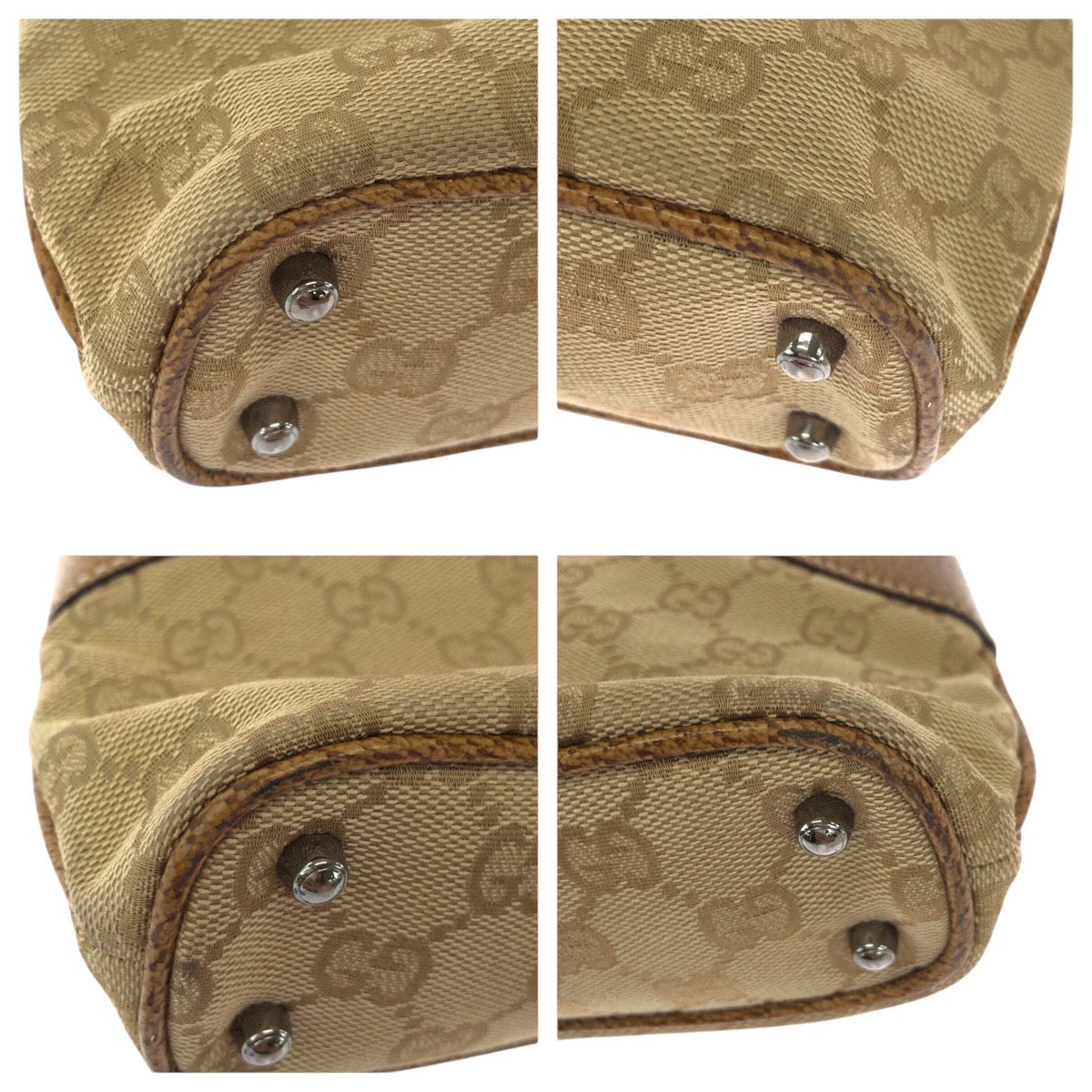 Gucci GG Supreme Leather Canvas Brown Beige Shoulder Bag 2