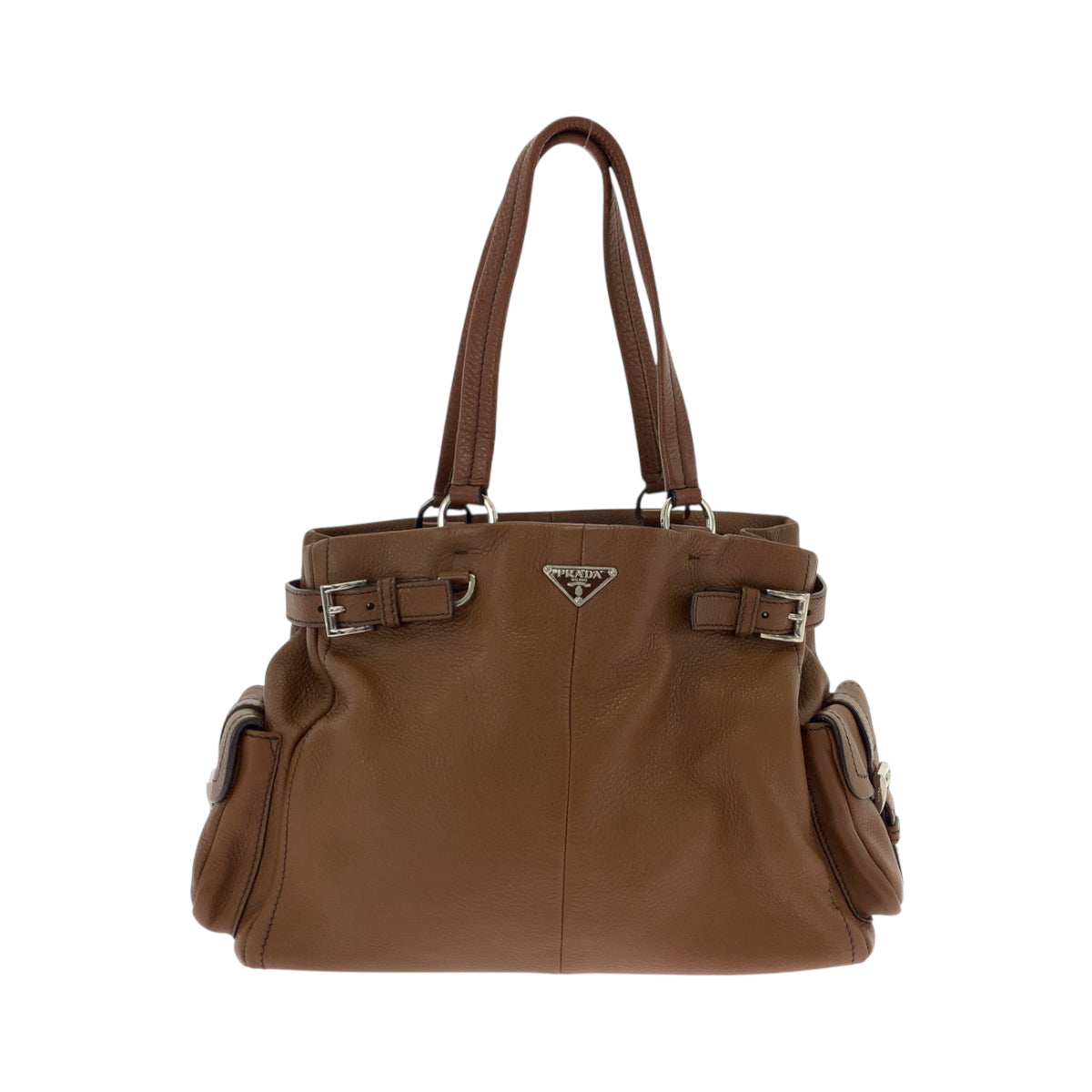 Tote Bag Metal Tote Bag Shoulder Bag Leather Brown