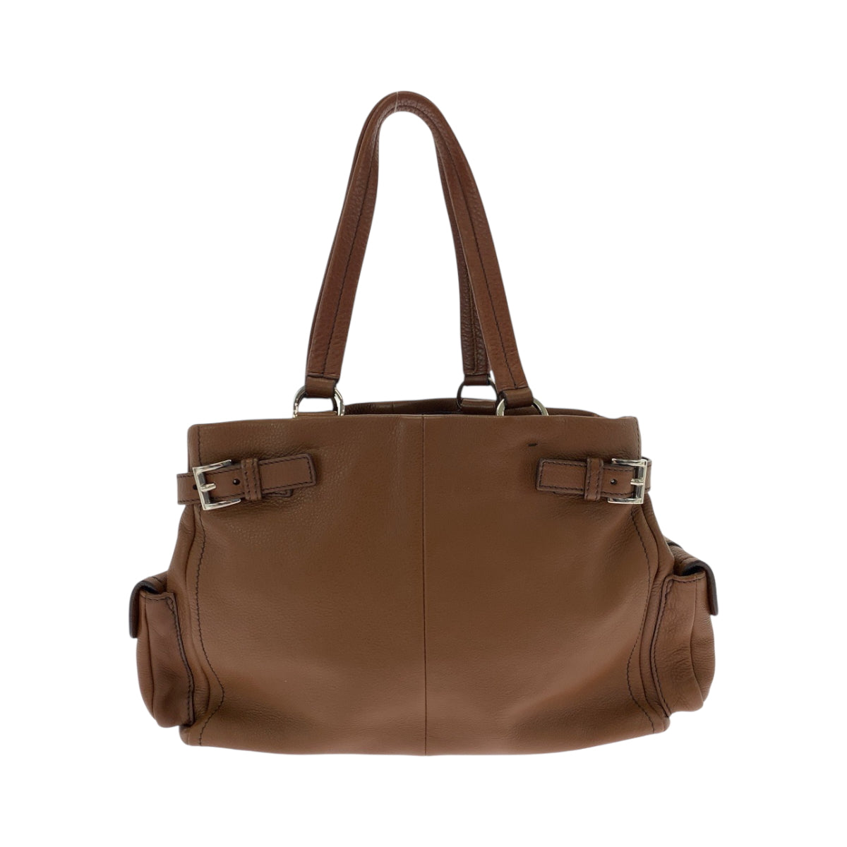 Tote Bag Metal Tote Bag Shoulder Bag Leather Brown