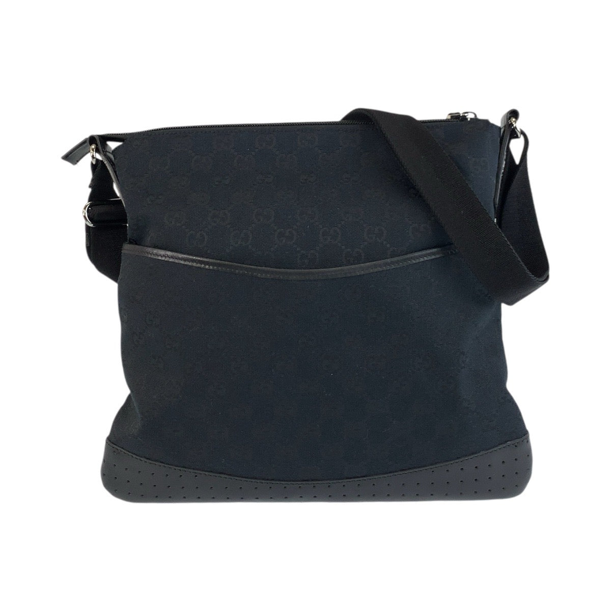 Gucci GG SilverMetal Canvas Black Shoulder Bag 8
