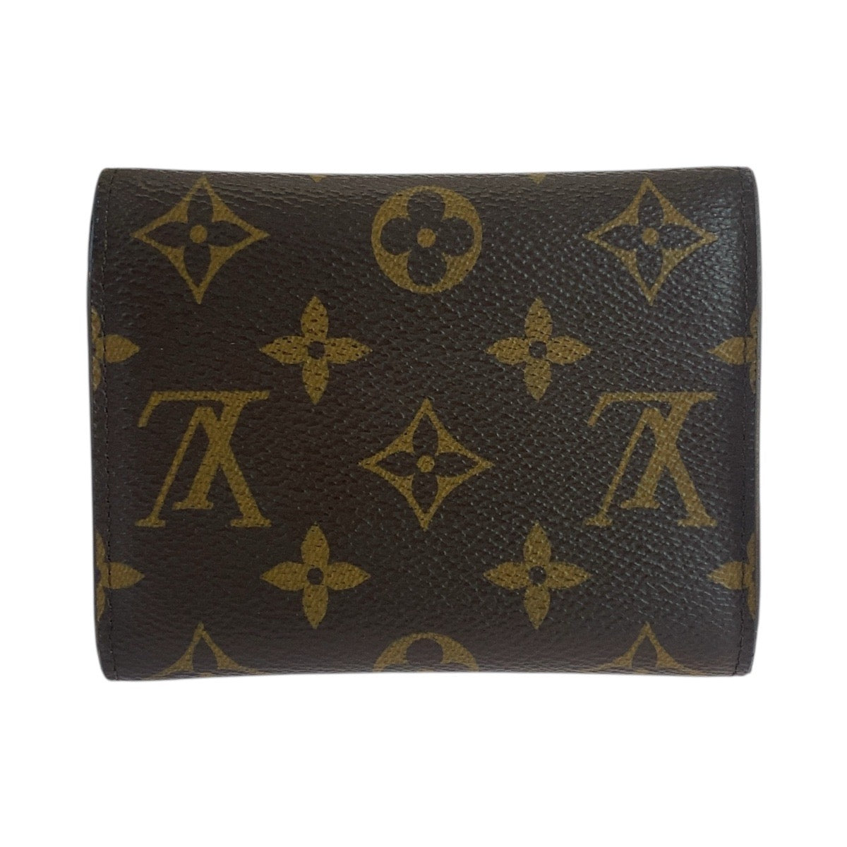 Louis Vuitton Tri-fold M62472 PVC Monogram Brown Gold Wallet Case 2