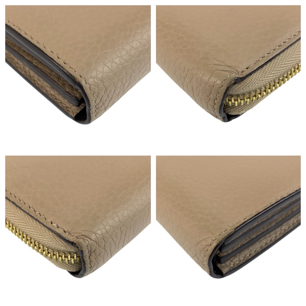 Louis Vuitton Long Purse M63104 Greige t Leather Gold Wallet Case