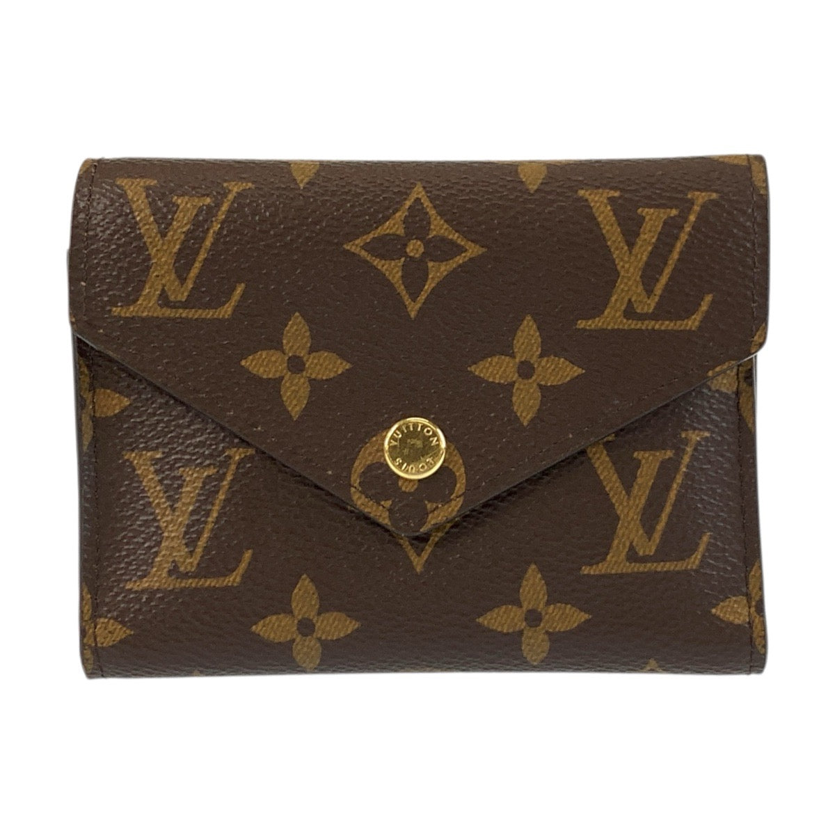 Louis Vuitton Tri-fold M62472 PVC Monogram Brown Gold Wallet Case