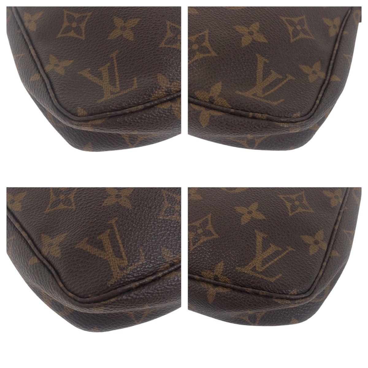 Louis Vuitton M51980 PVC chette Accessoires Monogram Brown Gold Clutch Bag 2