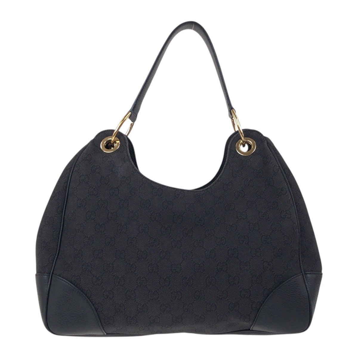 Gucci GG GoldMetal Canvas Black Shoulder Bag 4