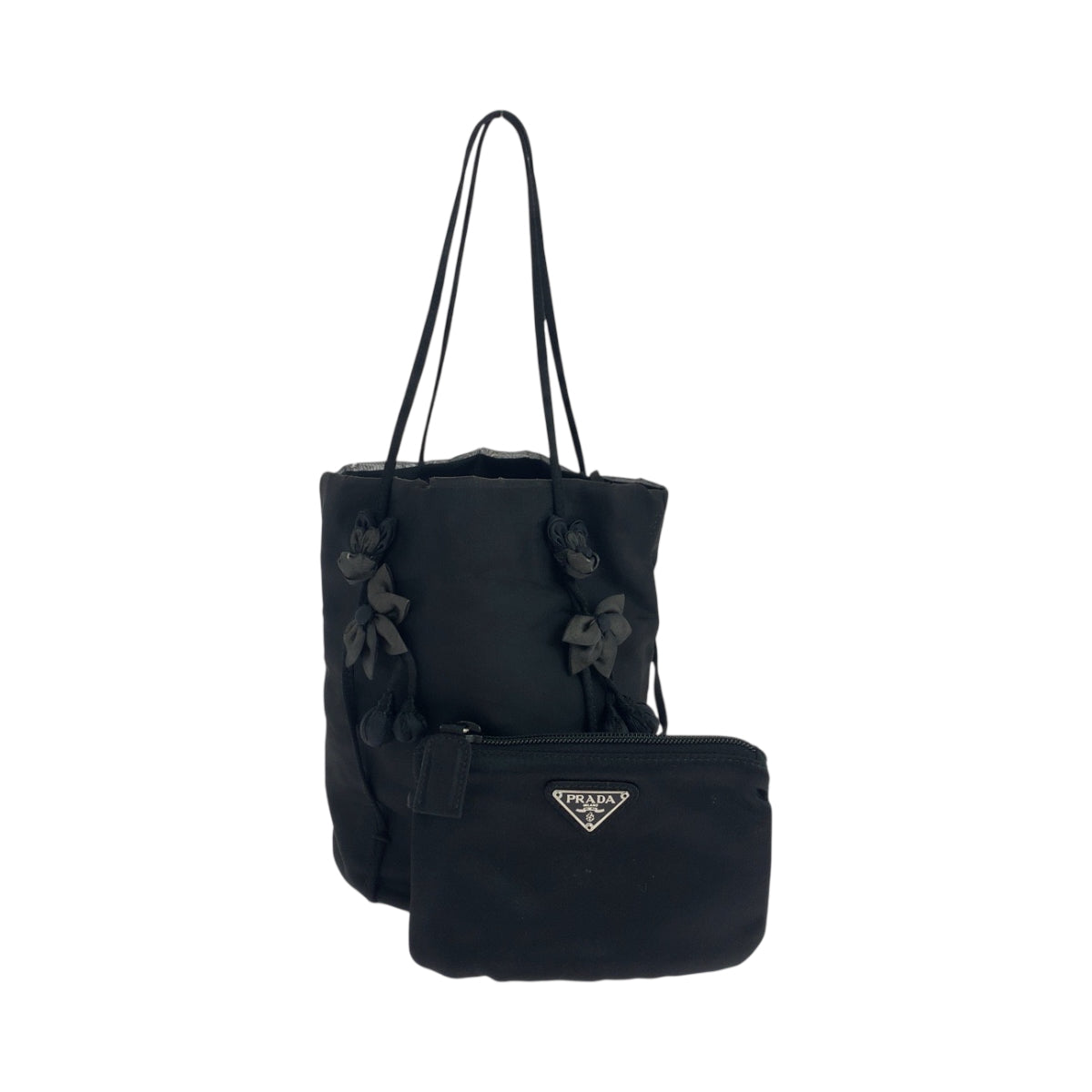 Tote Bag , Silver Metal Tote Bag Satin Nylon