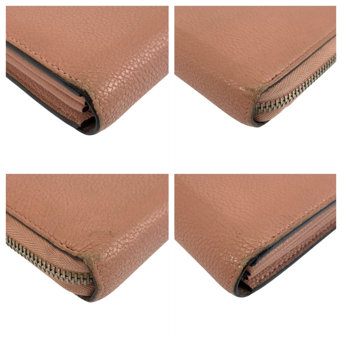 Louis Vuitton Long Purse M60148 Magnolia Greige Leather Pink Wallet Case