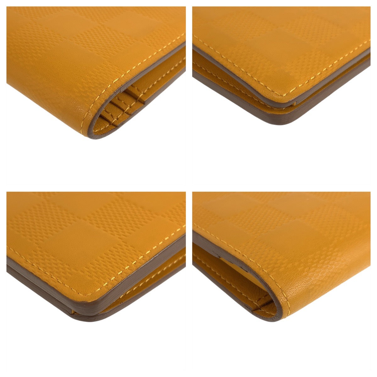 Louis Vuitton Long Purse N63146 Solar Yellow Leather Wallet Case