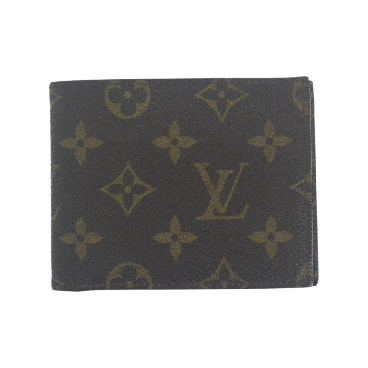 Louis Vuitton Bifold PVC Portefeuille Multripru Monogram Brown Wallet Case