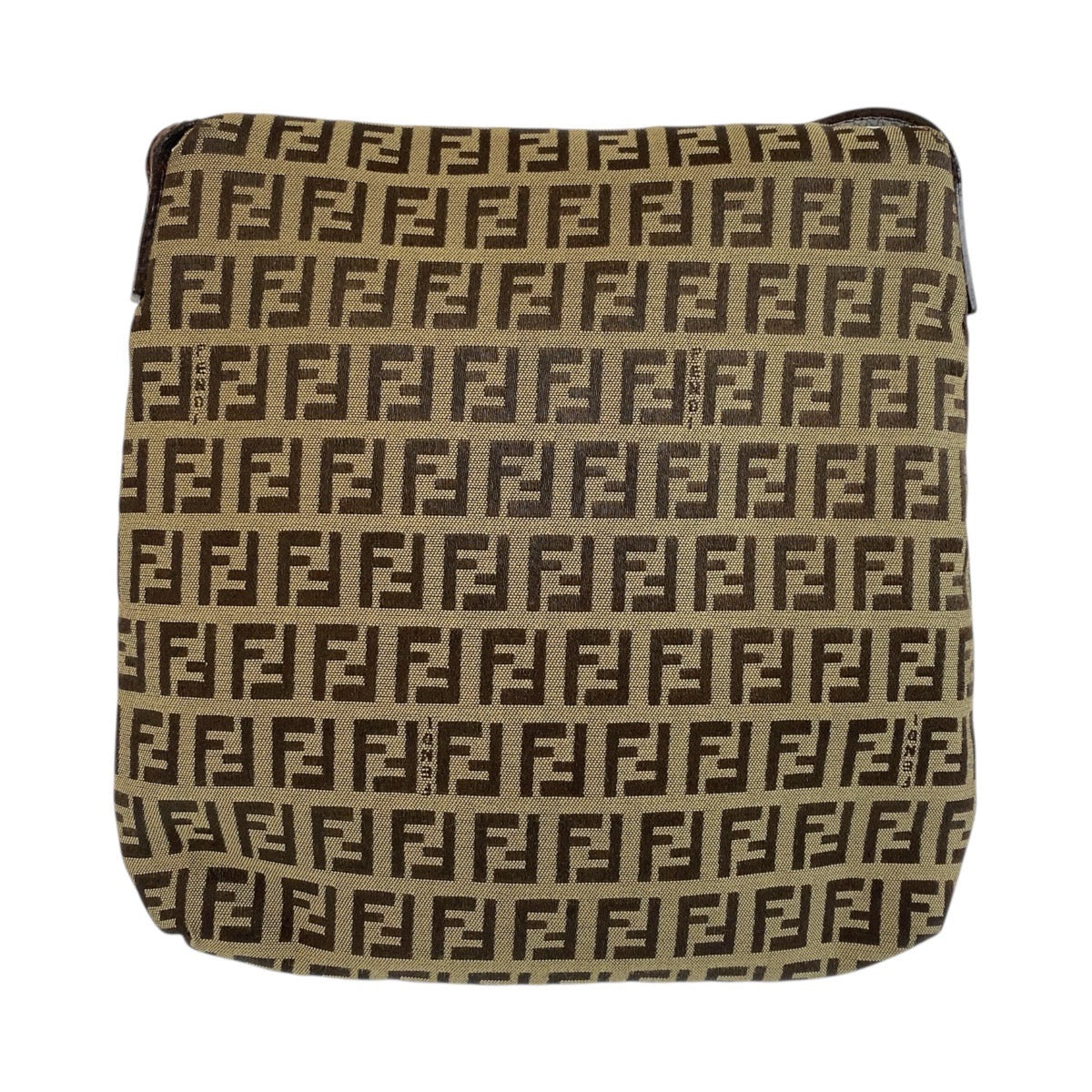 Fendi Shoulder Bag 8Bt075 Zucchino Canvas Metal Brown