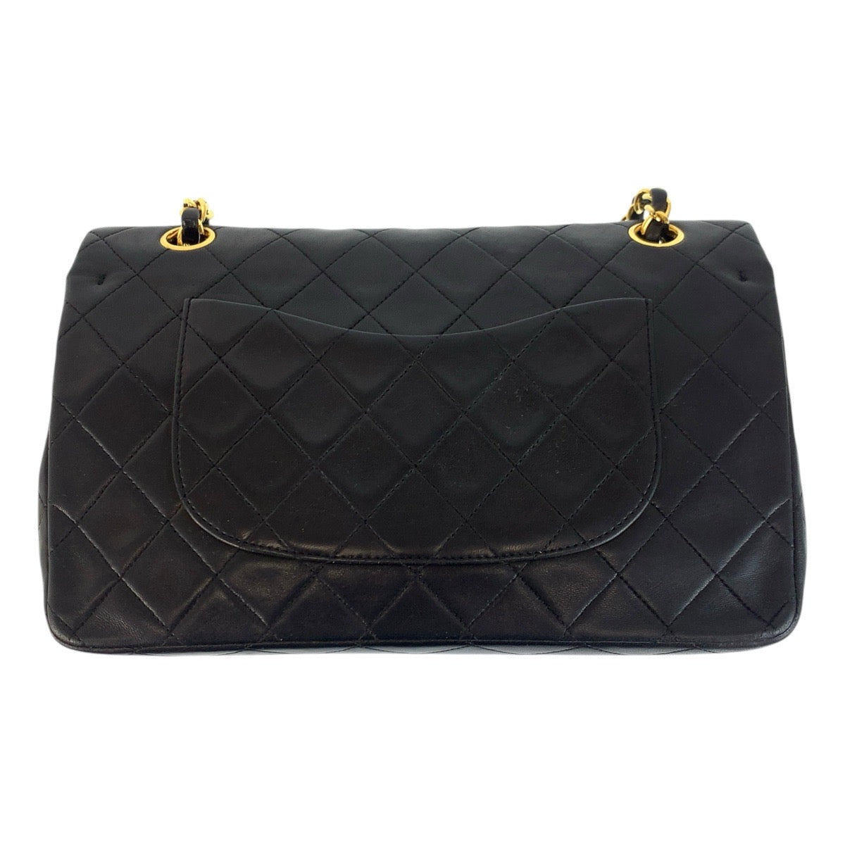 Chanel lambskin GoldMetal ChainShoulder matelasse 25 double Black Shoulder Bag