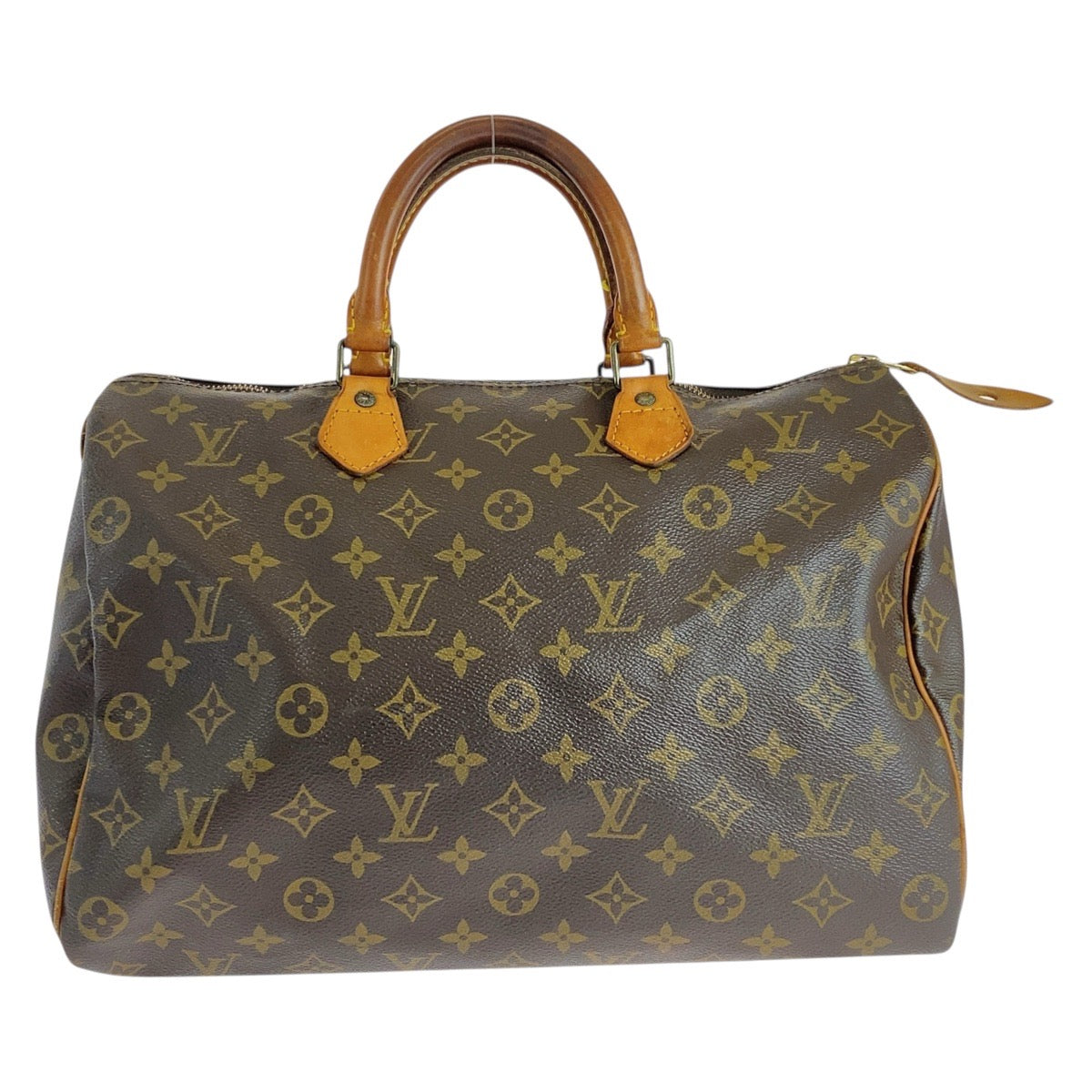 Louis Vuitton M41524 PVC Speedy 35 Monogram Brown Gold Travel Bag