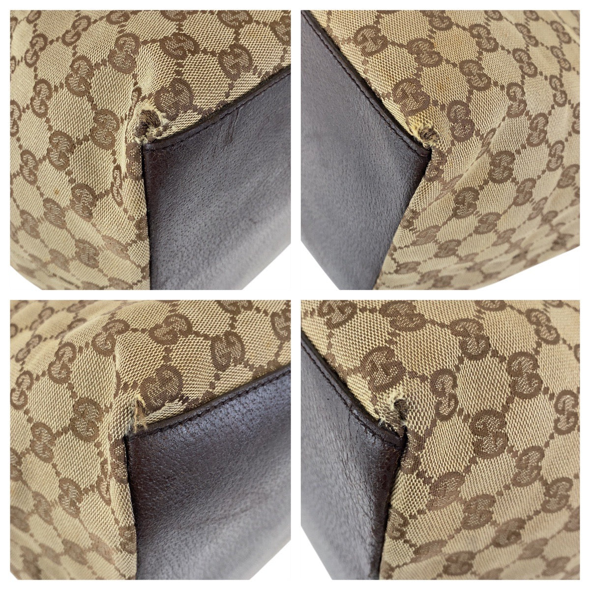 Gucci Sherry Line 2Way Bag Canvas Travel Bag