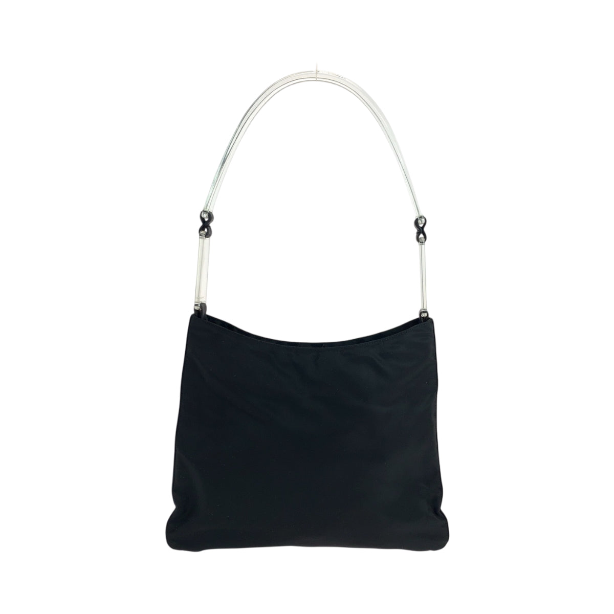 Shoulder Bag , Plastic Metal Shoulder Bag Nylon Black