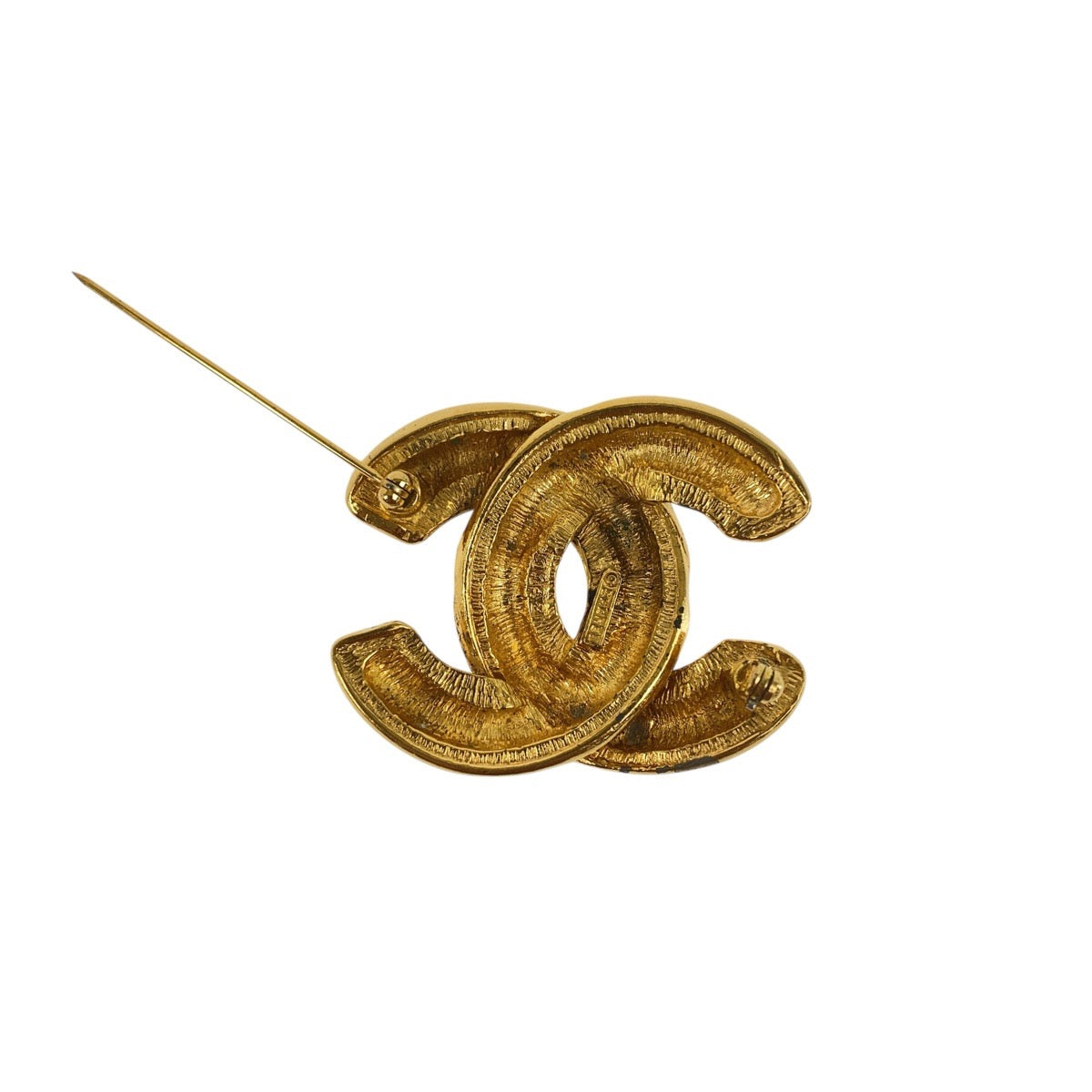 Chanel Brooch plating Matrasse Gold Handbag