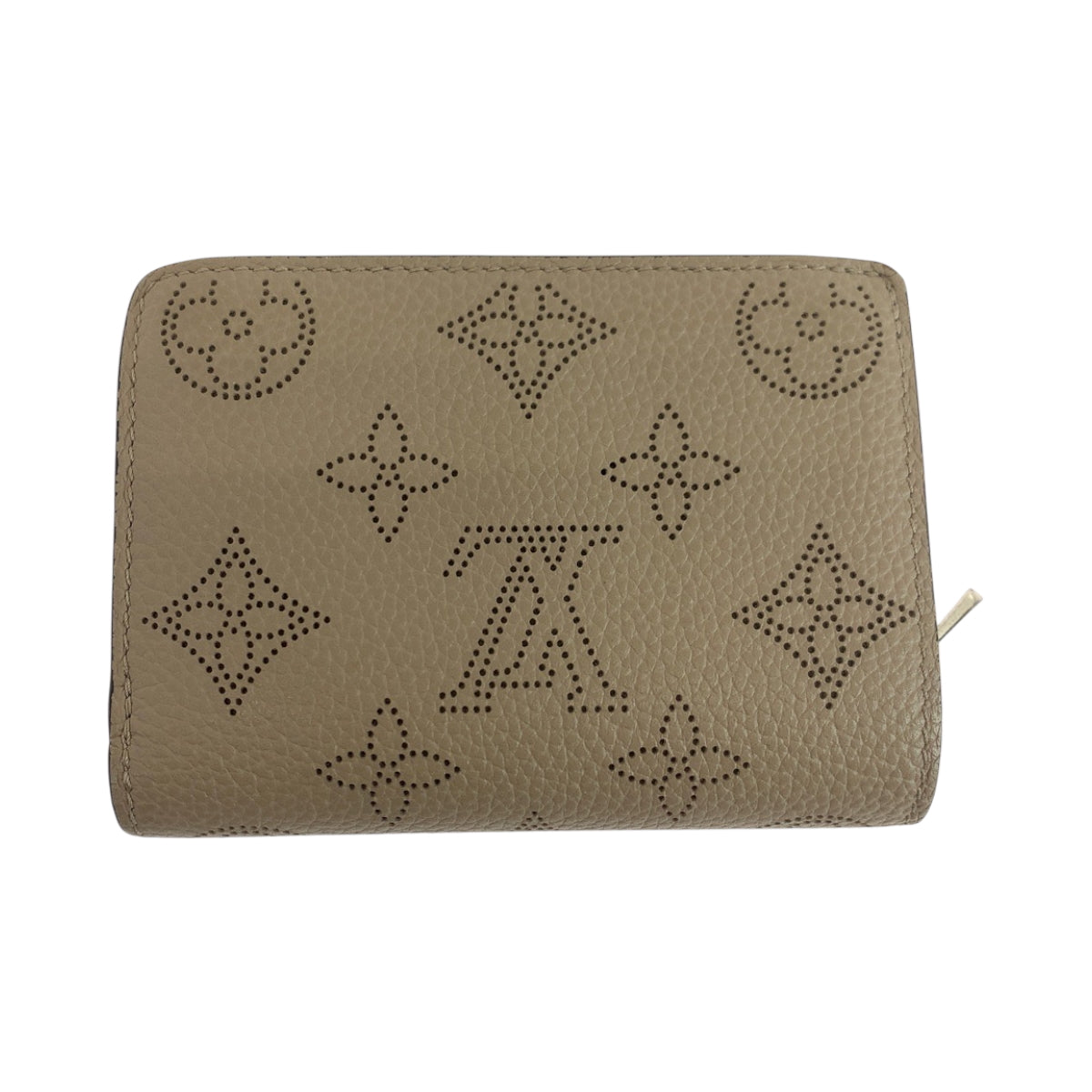 Louis Vuitton Bifold M80817 Galle SilverMetal Folding Monogram Leather Beige Wallet Case
