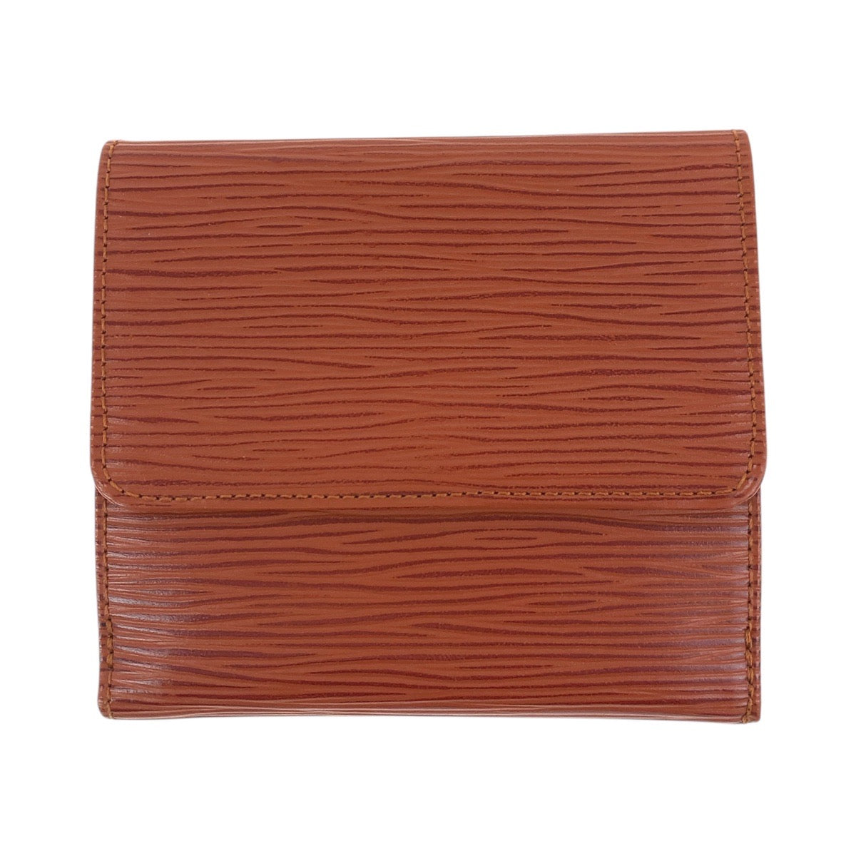 Louis Vuitton Tri-fold M63483 Kenya Leather Brown Gold Wallet Case