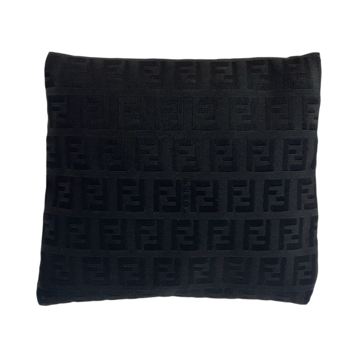 Fendi Pouch 7N0012 Silvermetal Pouch Pouch Zucchino Women Handbag Nylon Black Travel Bag