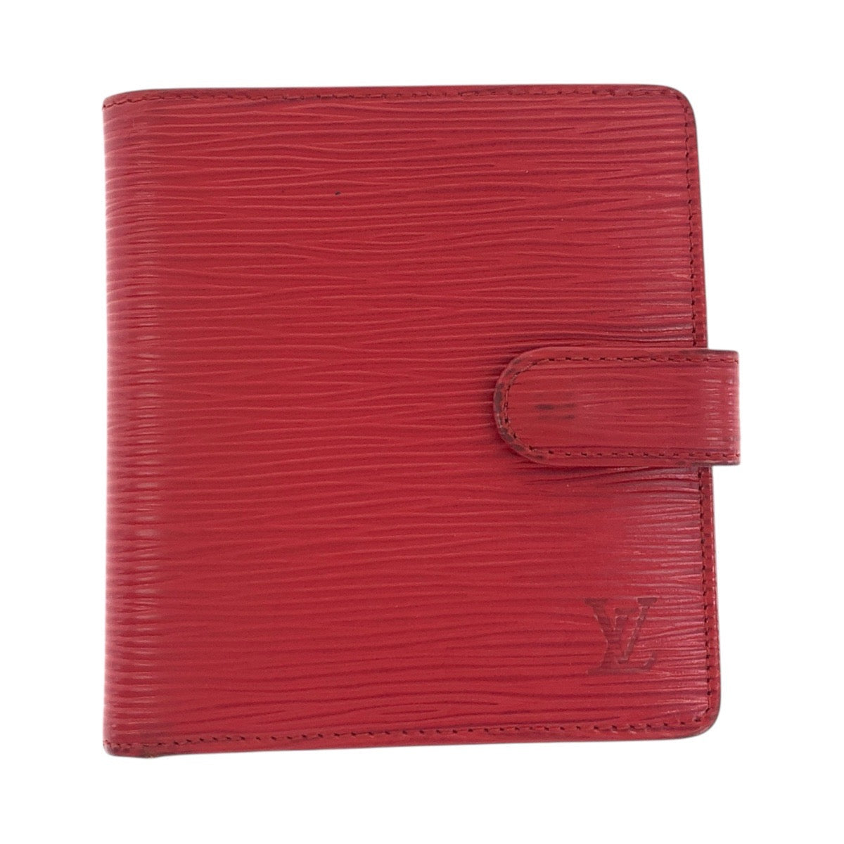 Louis Vuitton Bifold M63557 Epi Rouge Leather Red Gold Wallet Case