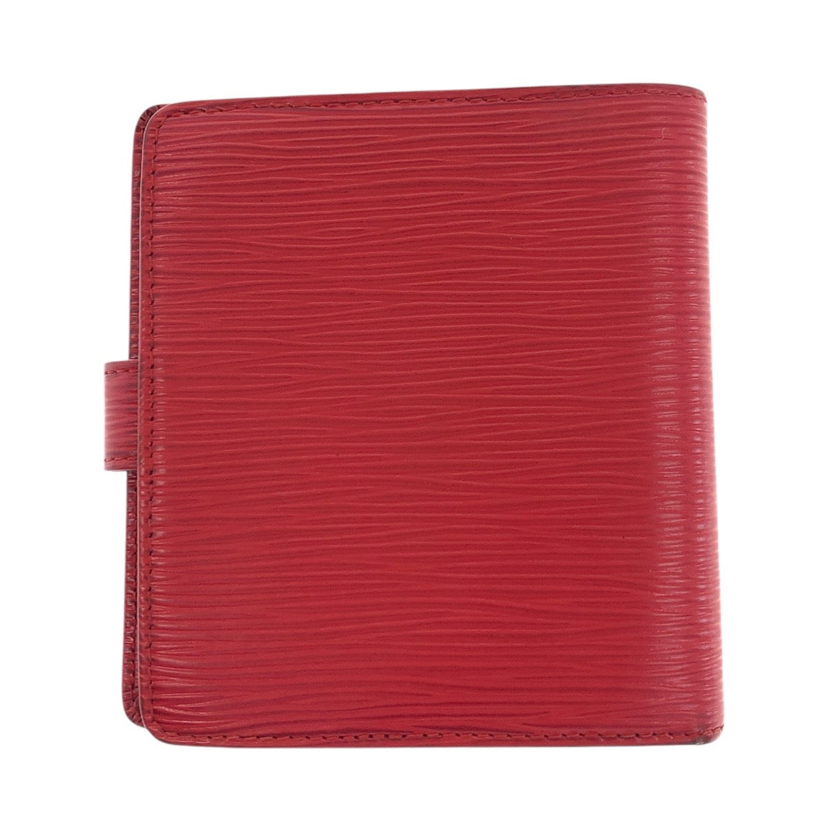 Louis Vuitton Bifold M63557 Epi Rouge Leather Red Gold Wallet Case