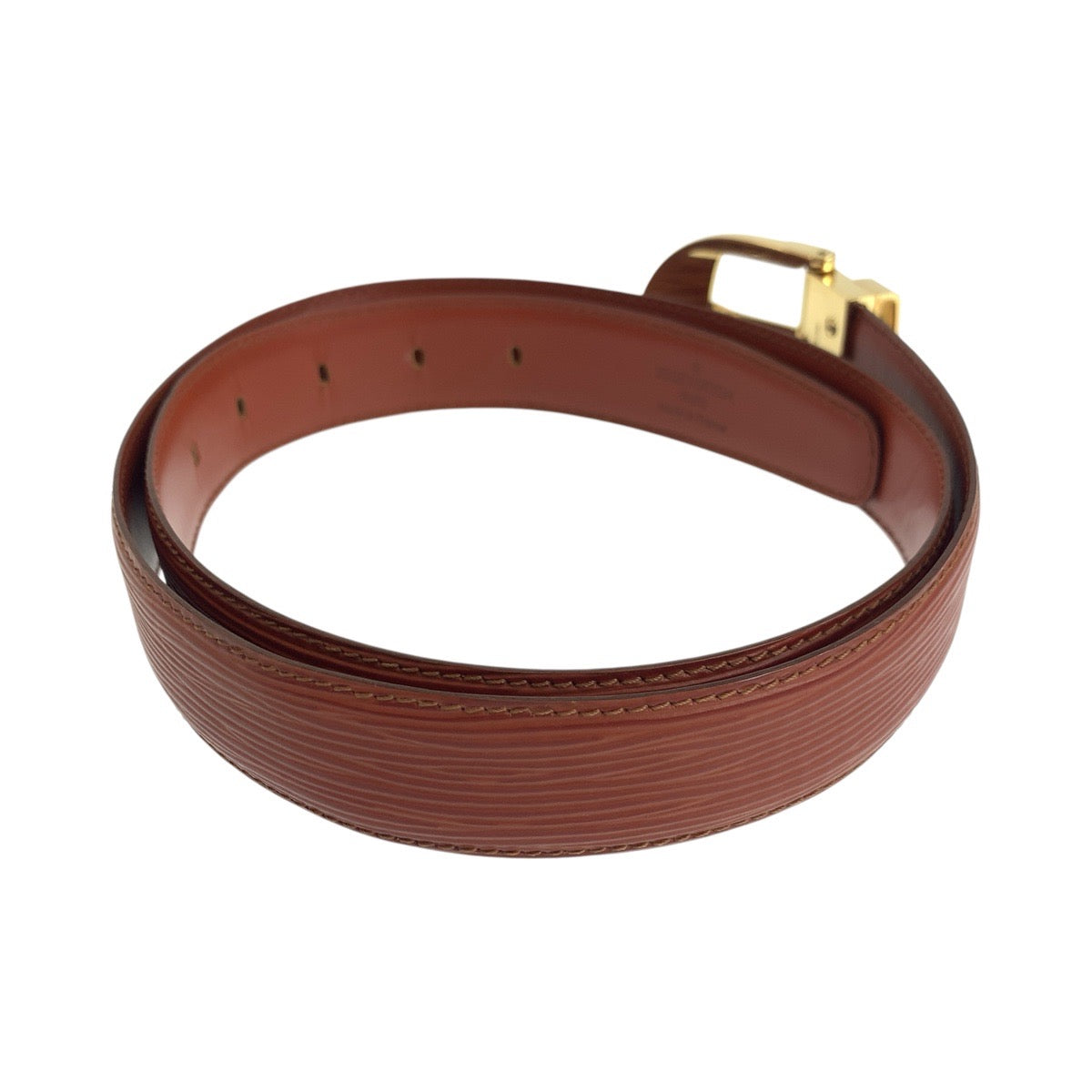 Louis Vuitton ns No Size See Description Leather Brown Gold Belt