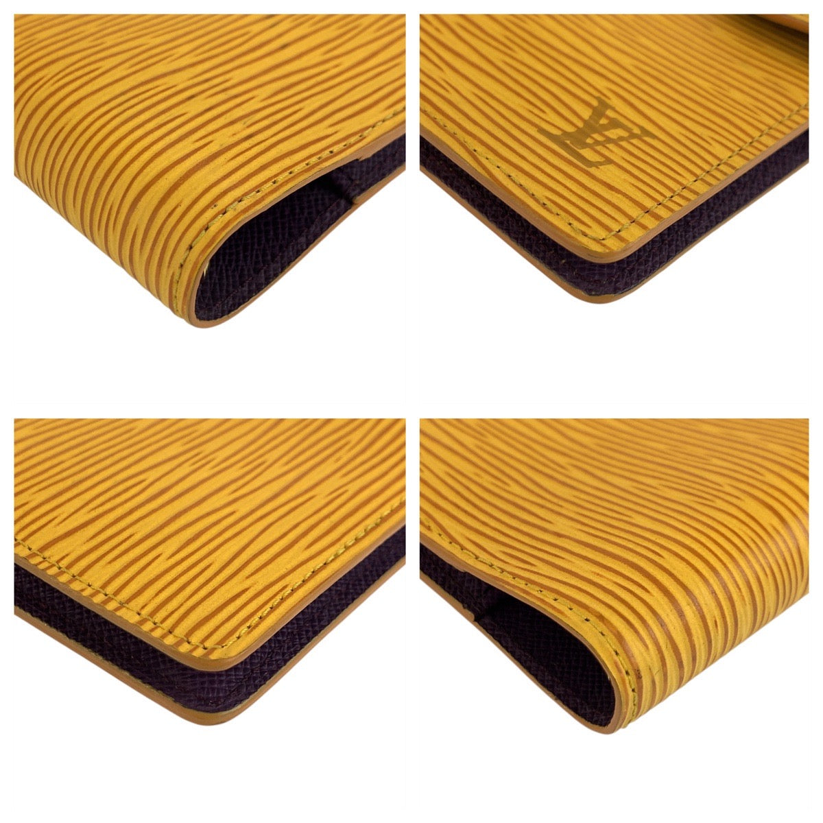 Louis Vuitton Notebook cover R20059 Tassili Yellow Leather Handbag