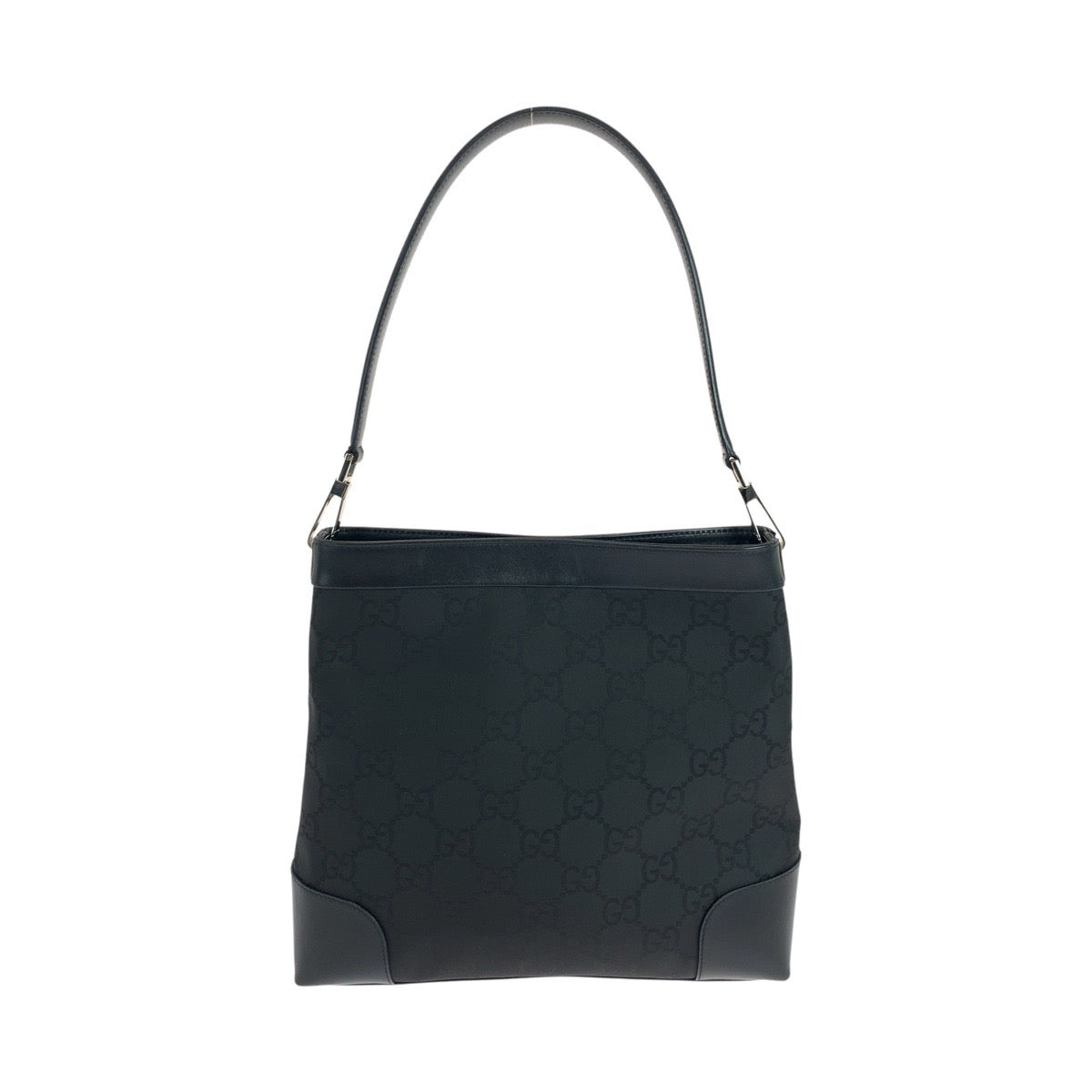 Gucci Metal Nylon Black Silver Shoulder Bag