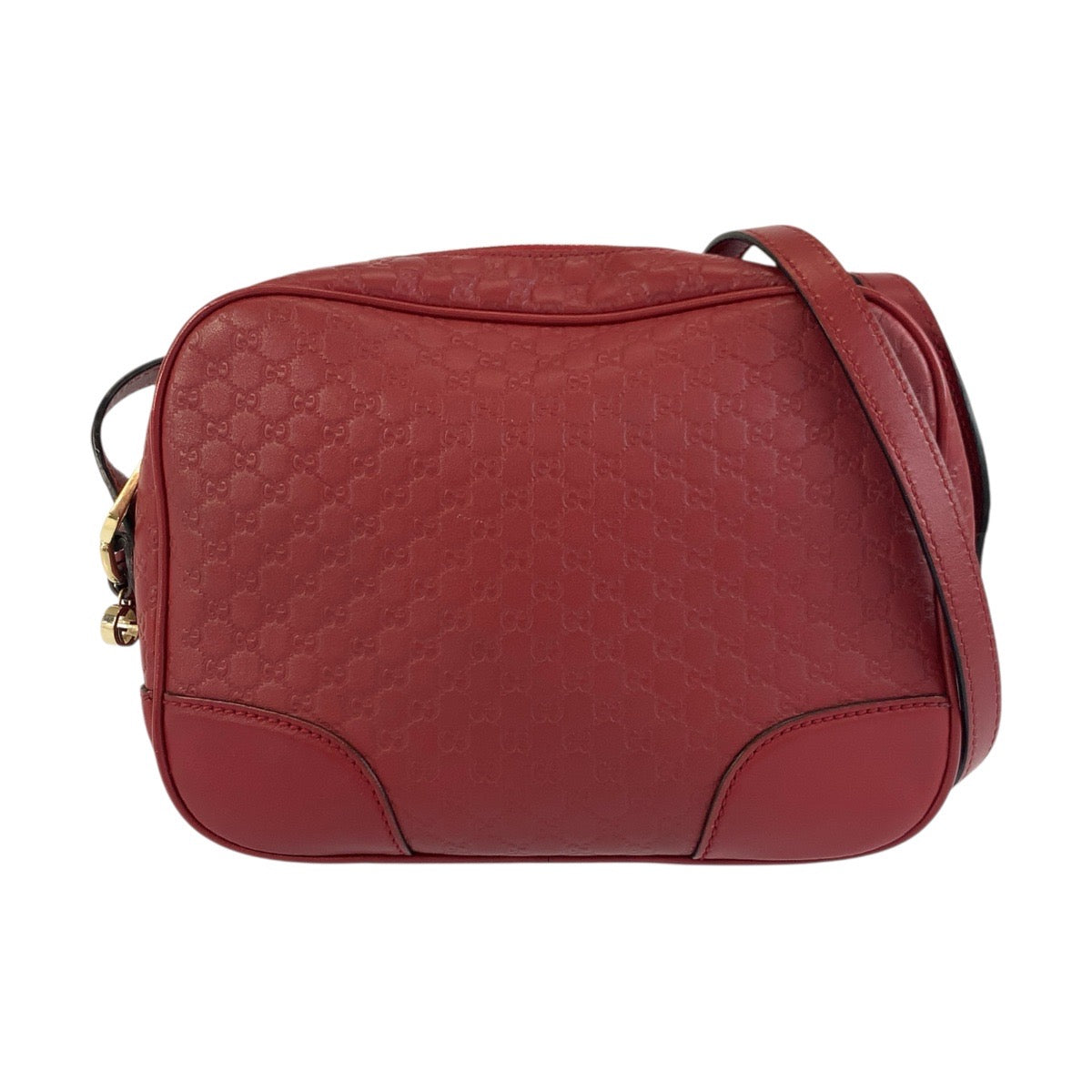 Gucci Metal Micro Guccisima Leather Red Gold Shoulder Bag