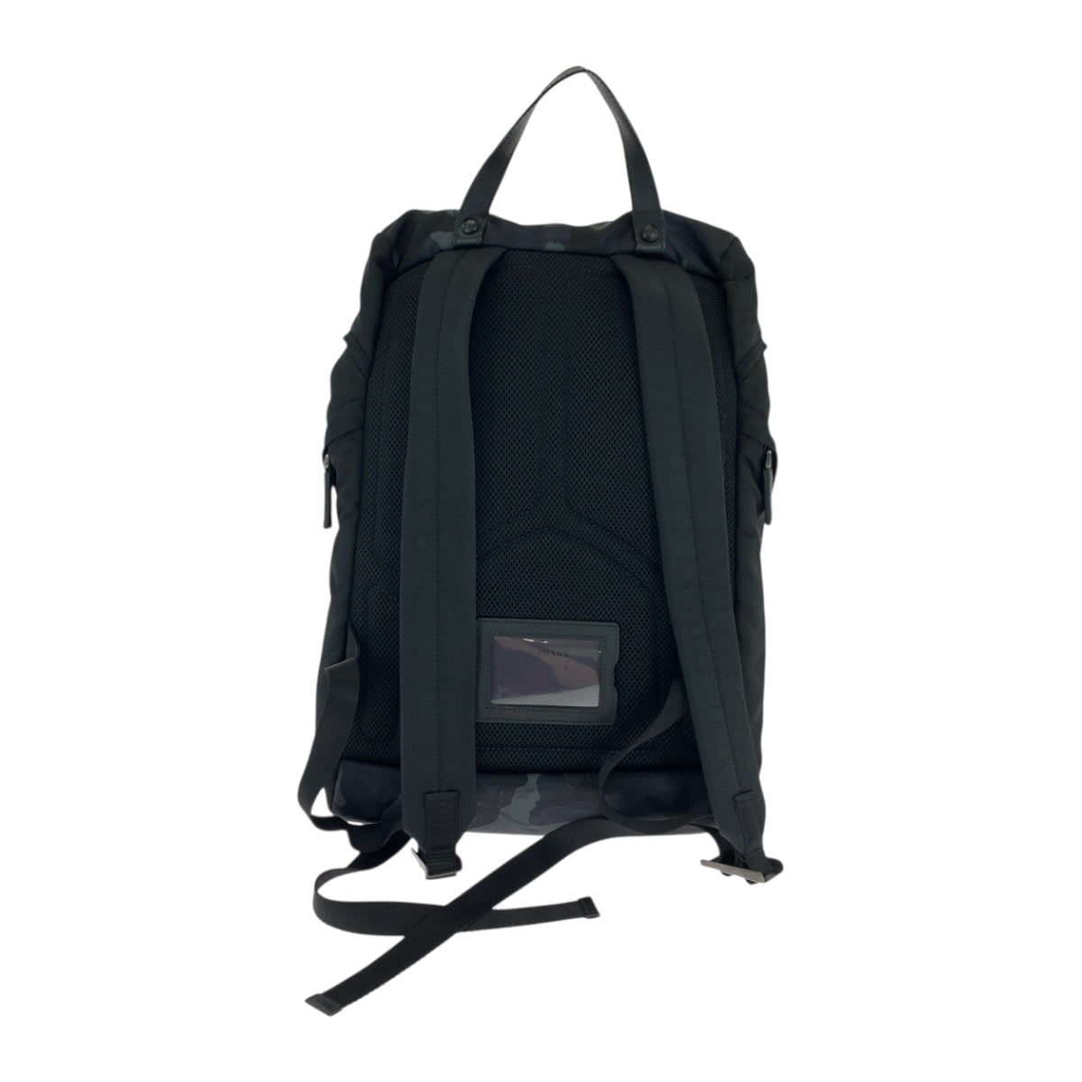 Backpack V Silvermetal Tessuto Camouflage Pattern Triangle Nylon Black