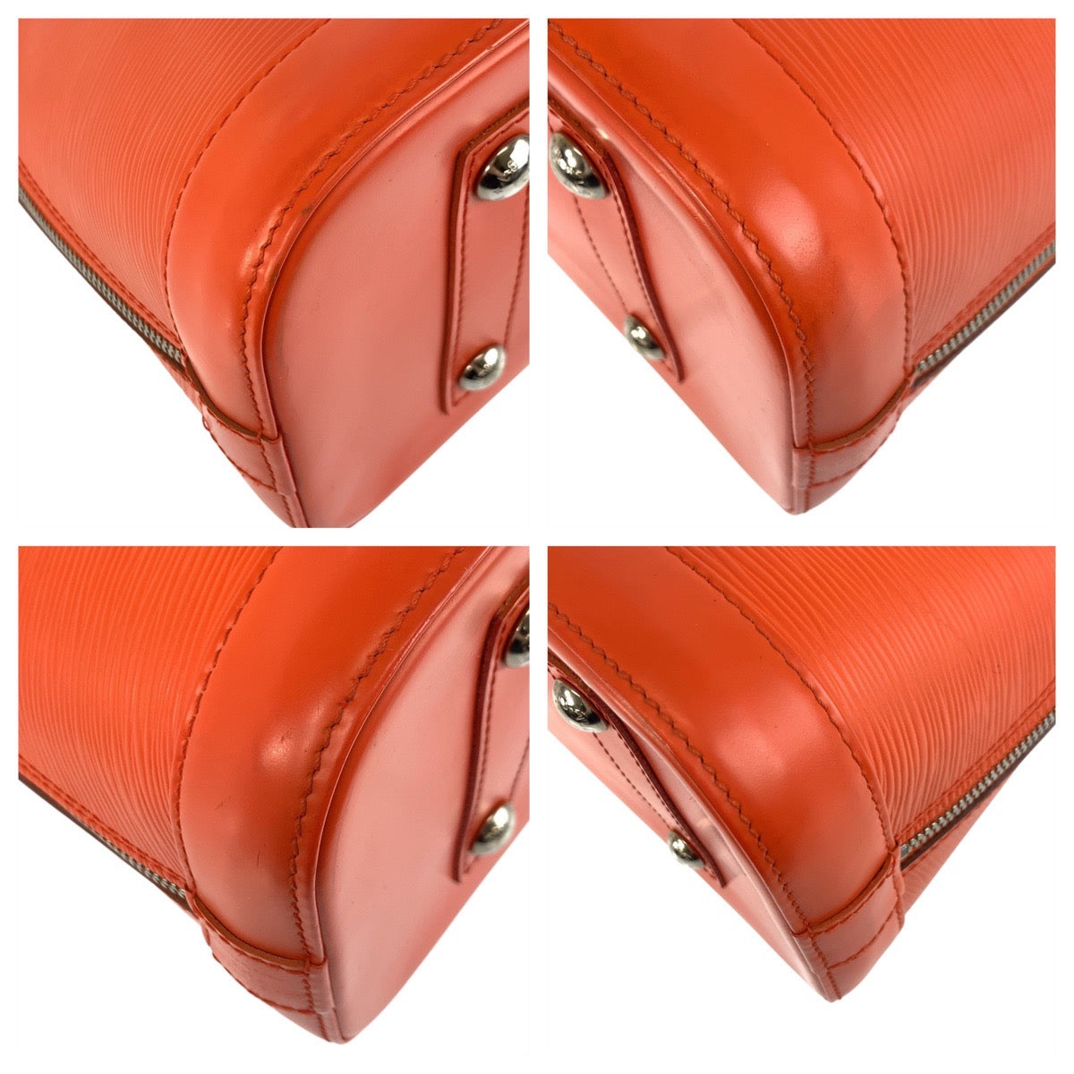 Louis Vuitton M40623 Pimon Leather Silver Orange Handbag