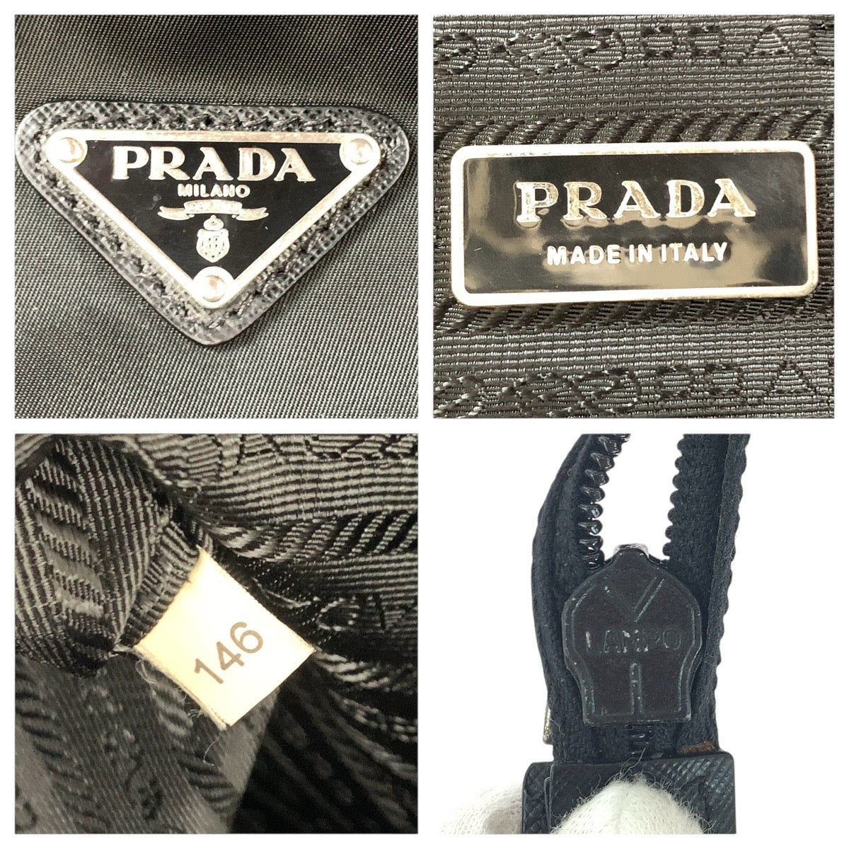 Prada Tessuto 2Way Briefcase Handbag Leather Nylon Saffiano Travel Bag