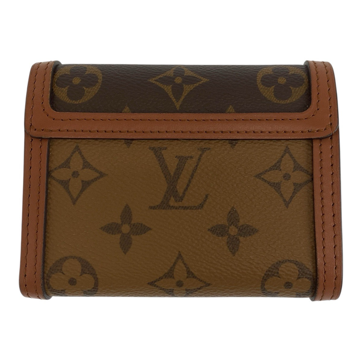 Louis Vuitton Tri-fold M68725 PVC ne Monogram Brown Gold Wallet Case