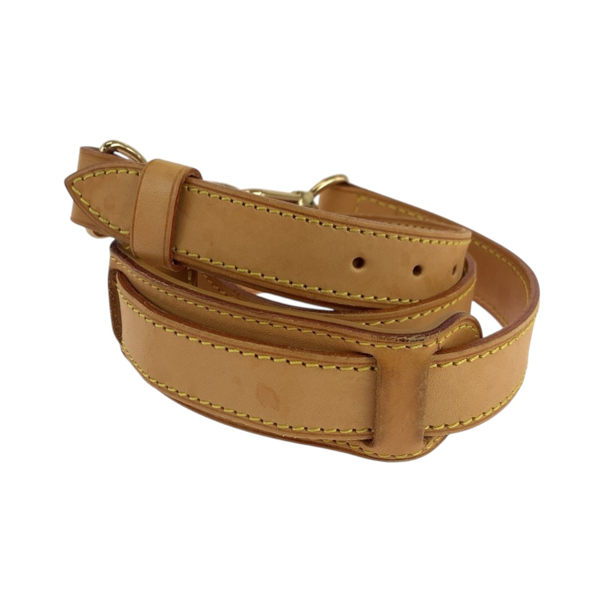 Louis Vuitton strap Leather Brown Shoulder Bag 5