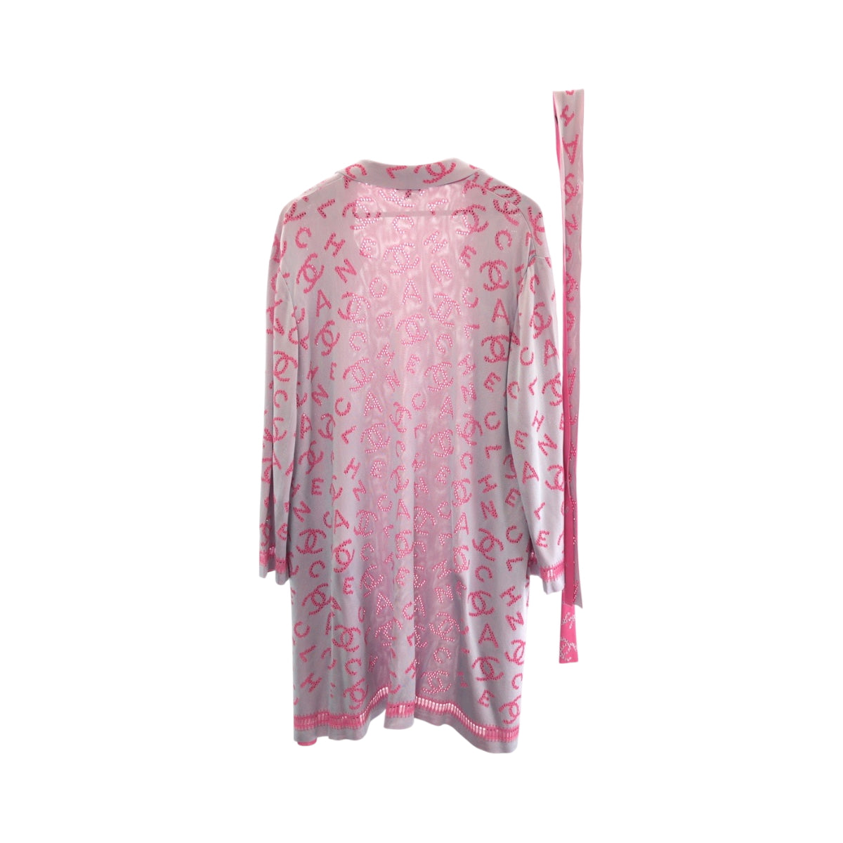 Chanel cardigan Rayon COCO Mark 42 Pink Gray Handbag