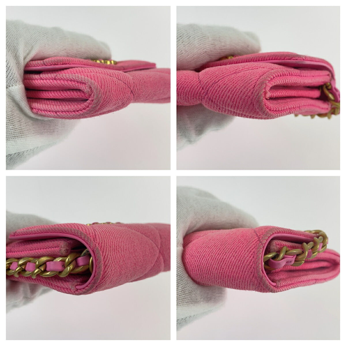 Chanel CHANEL19 Matelassé Canvas Wallet Bag