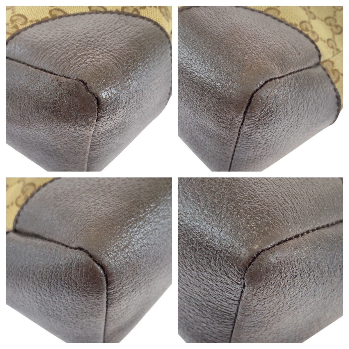 Gucci Shoulder Bag Leather Canvas Bag 8