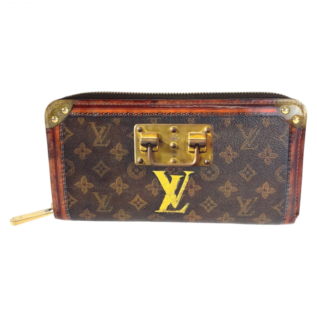 Louis Vuitton Long Purse M52746 Monogram Canvas Brown Gold Wallet Case