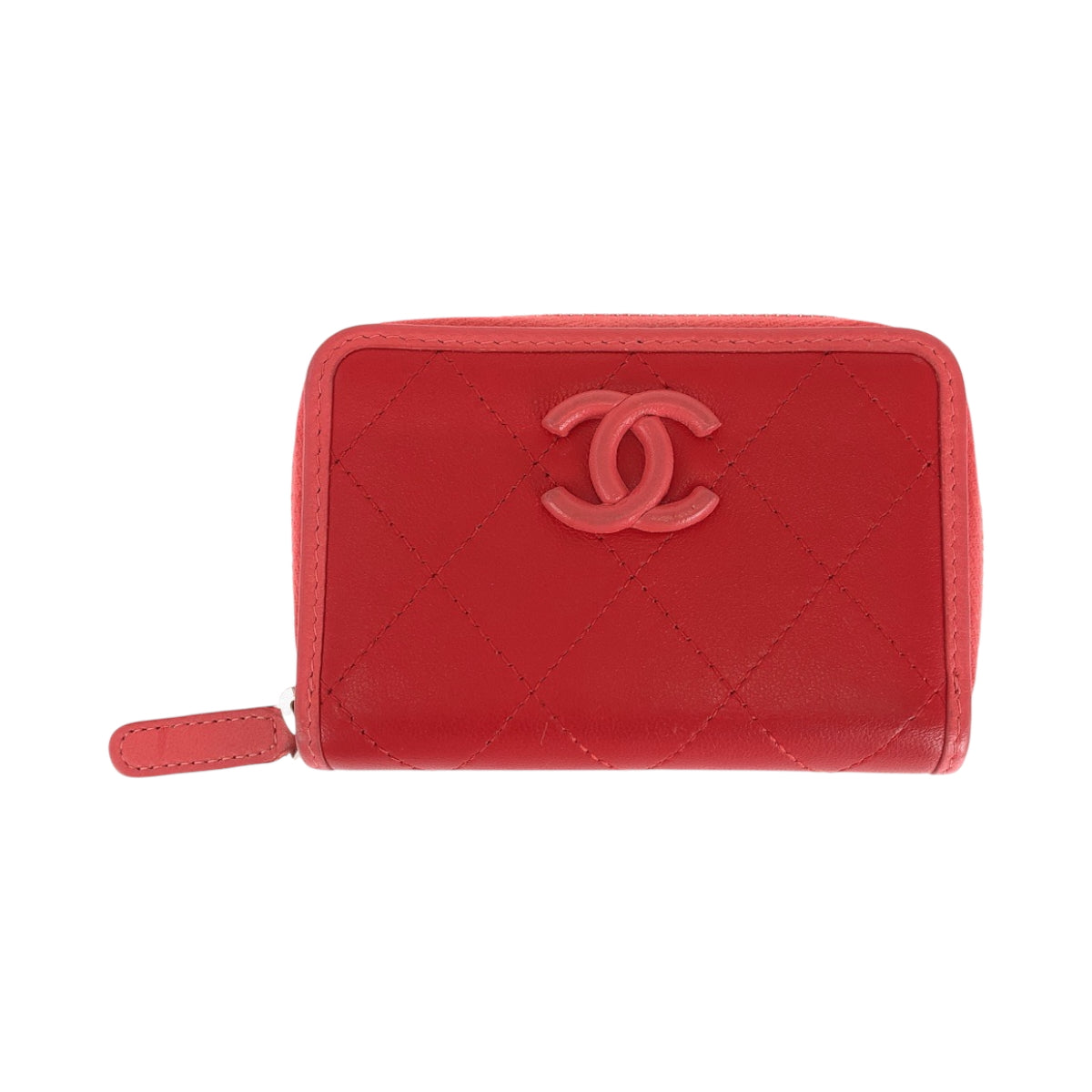 Chanel Coin lambskin Matrasse COCO Mark Red Handbag