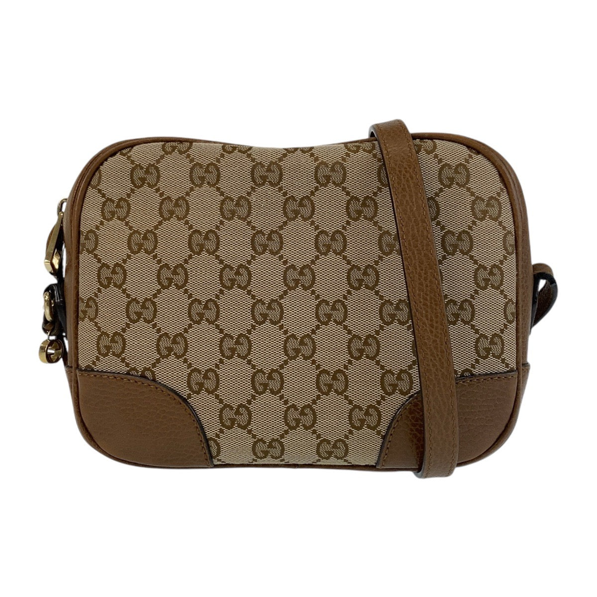Gucci GG Metal Canvas Brown Gold Shoulder Bag