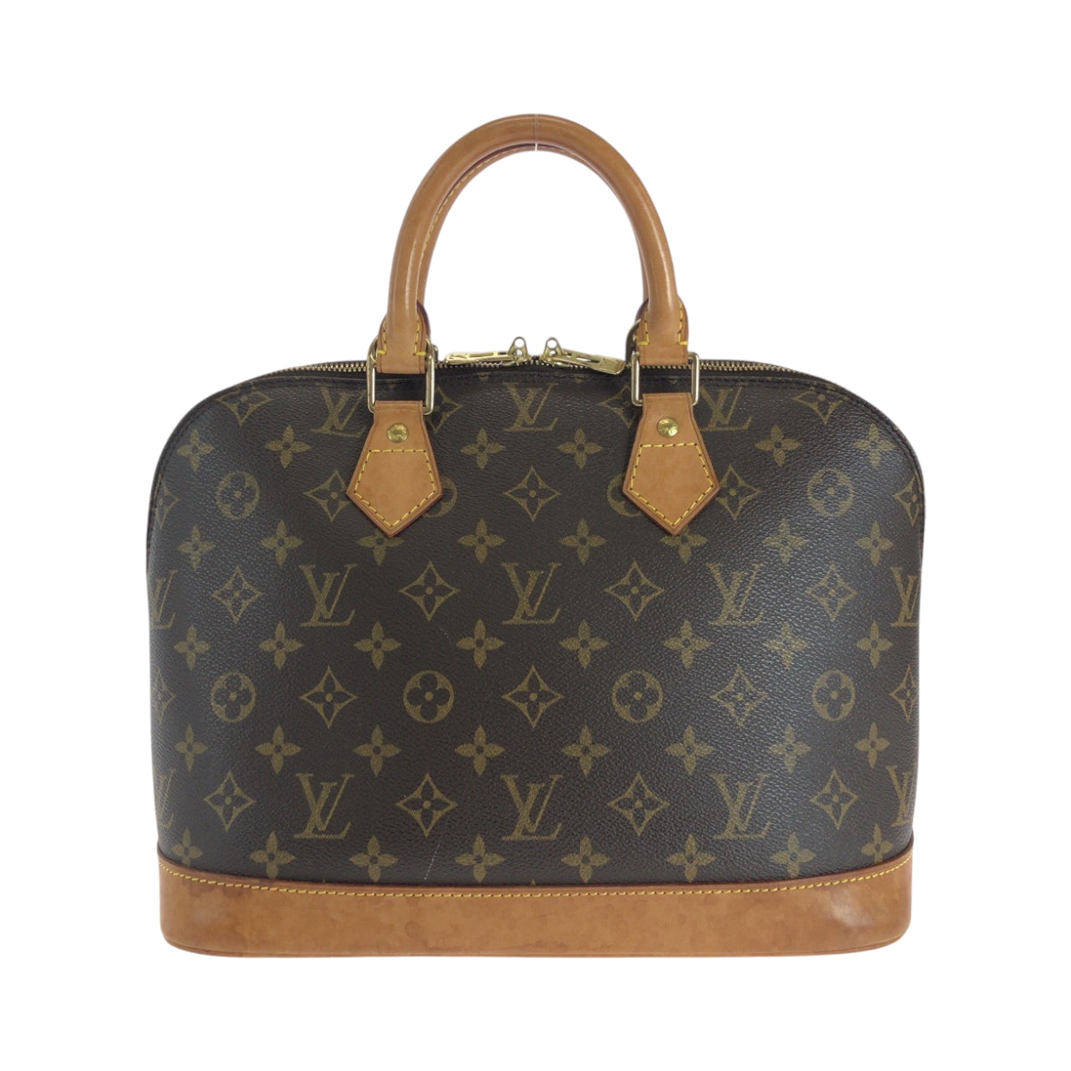 Louis Vuitton M51130 PVC Monogram Brown Gold Handbag