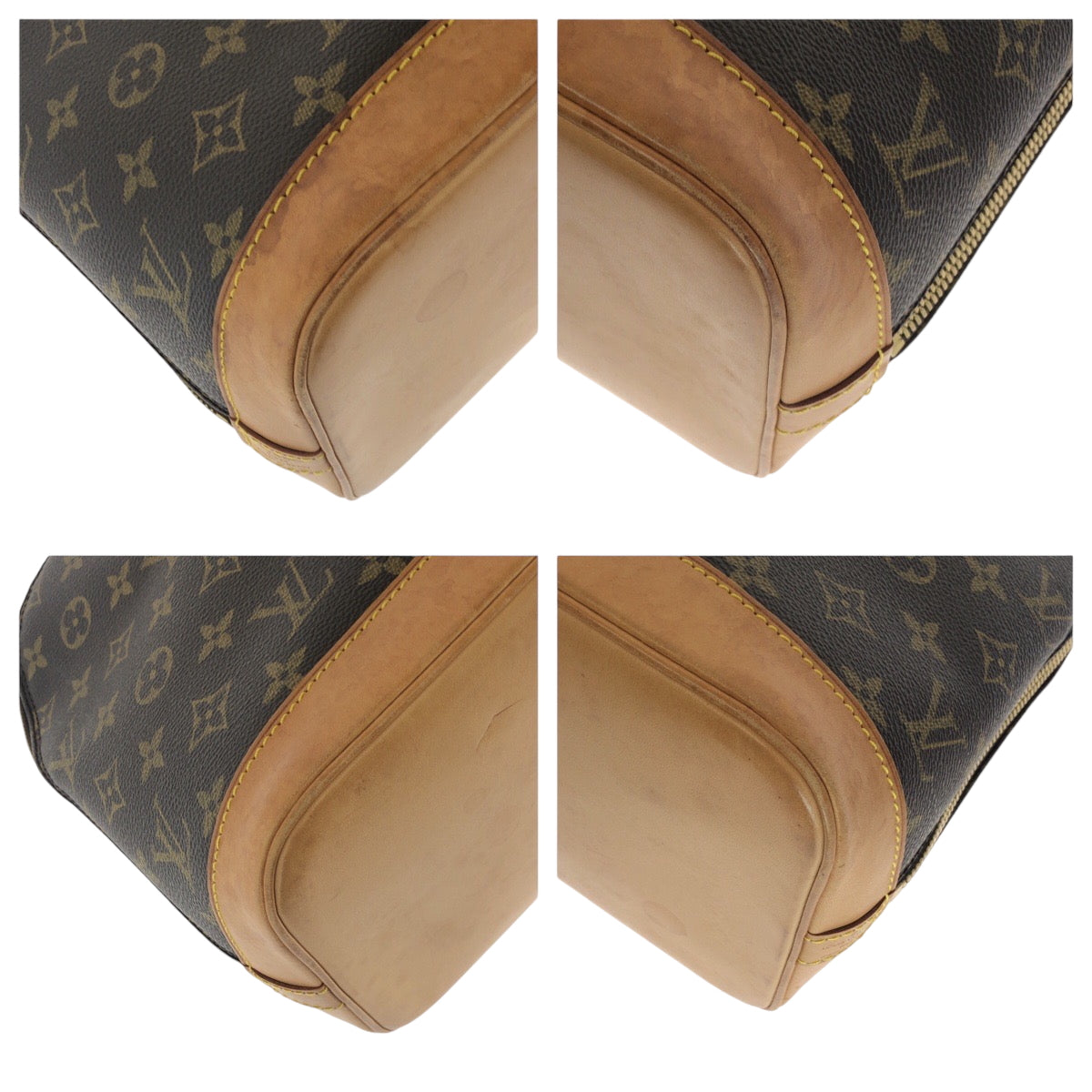 Louis Vuitton M51130 PVC Monogram Brown Gold Handbag